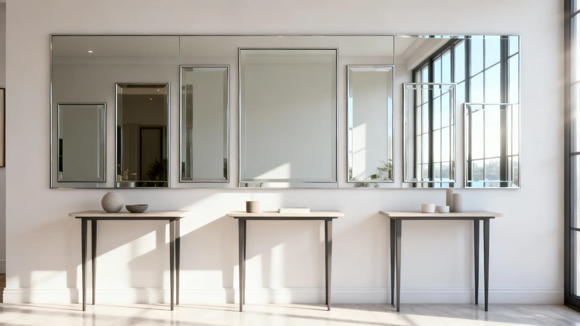 5. The Mirror-and-Table Play — reflect light, double impact