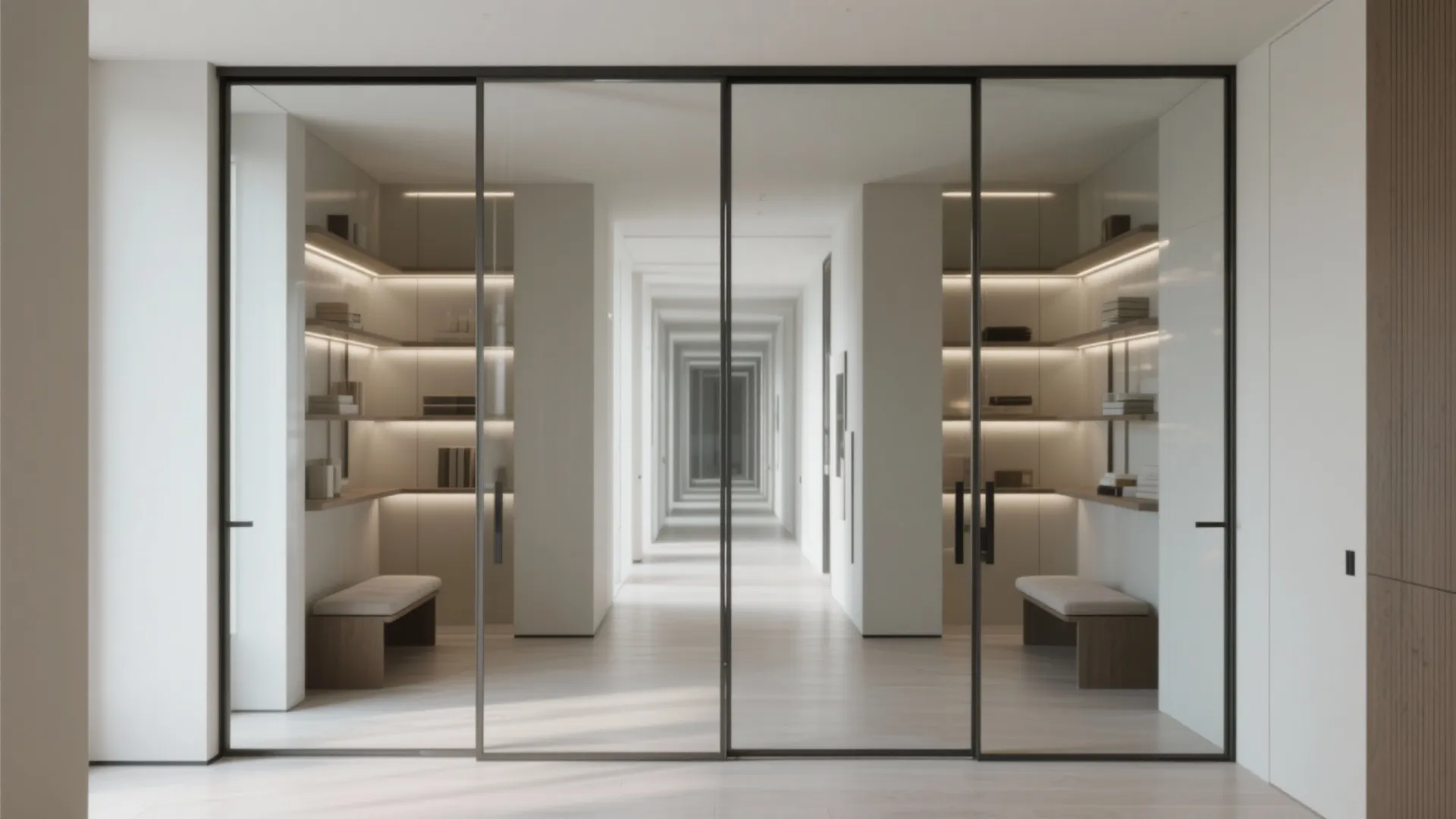 2. Mirror tricks to double the space