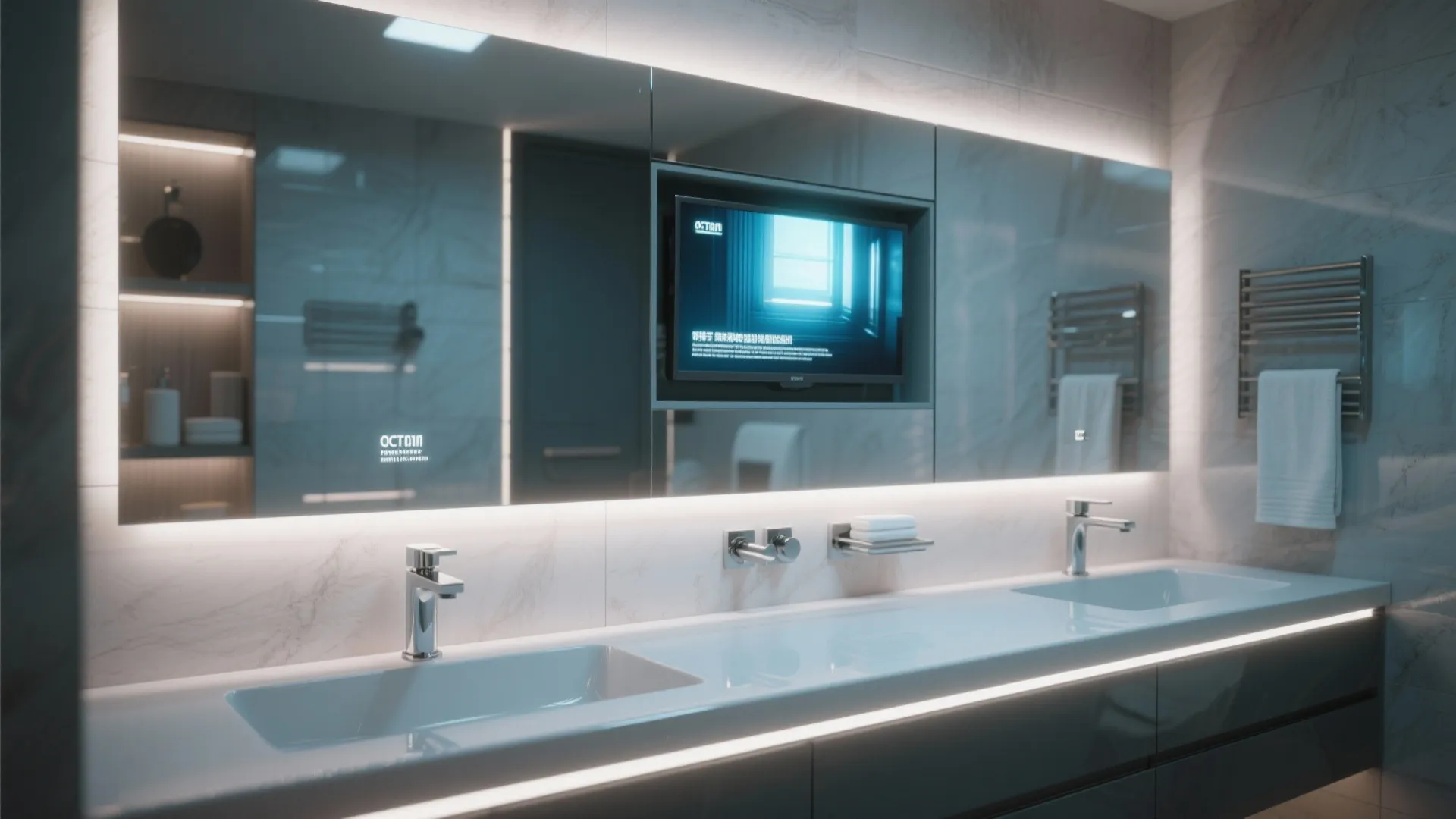 2. Behind a Vanity Mirror