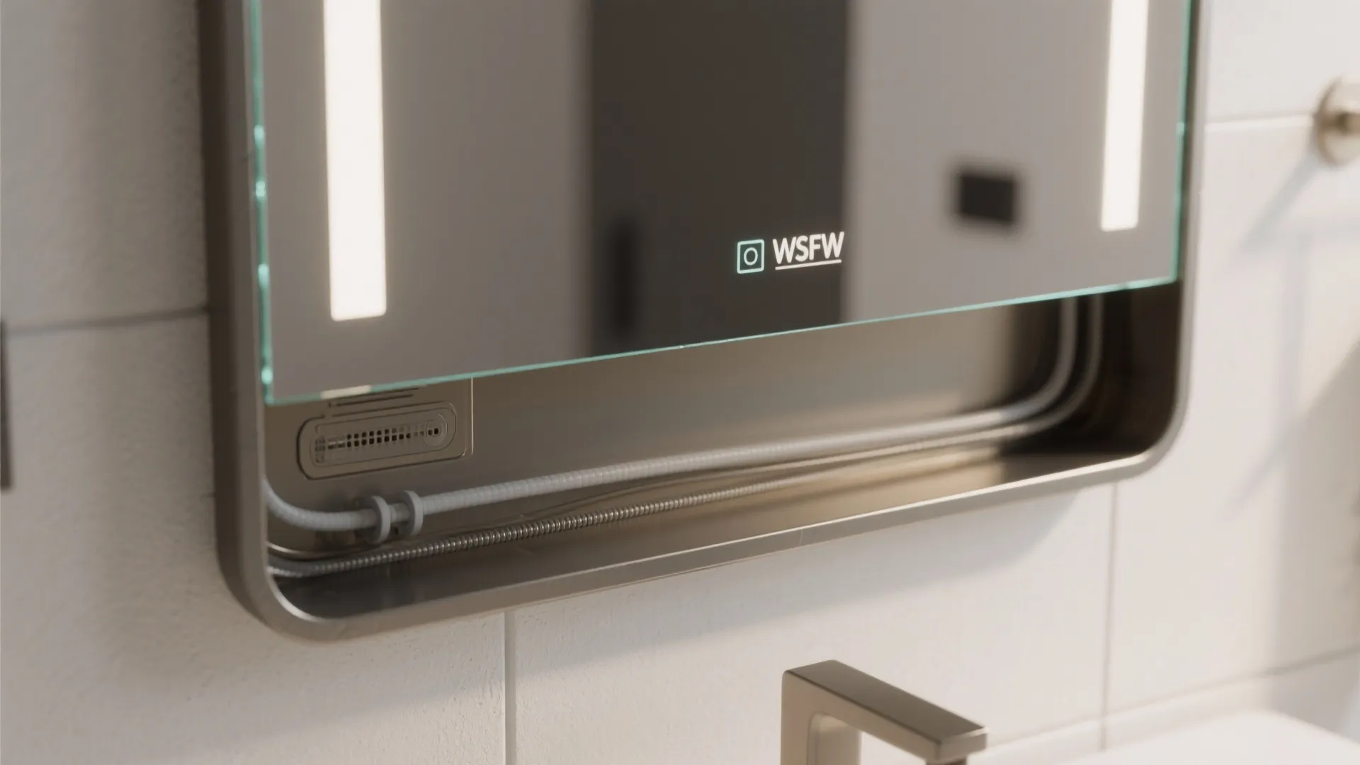 1. Recessed mirror TV