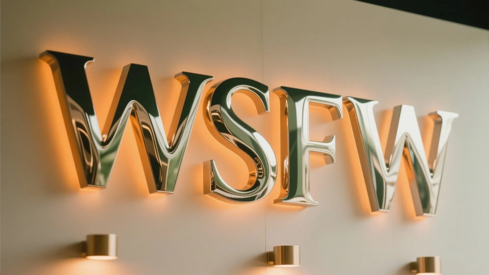 Mirror Finish Letters with Uplighting