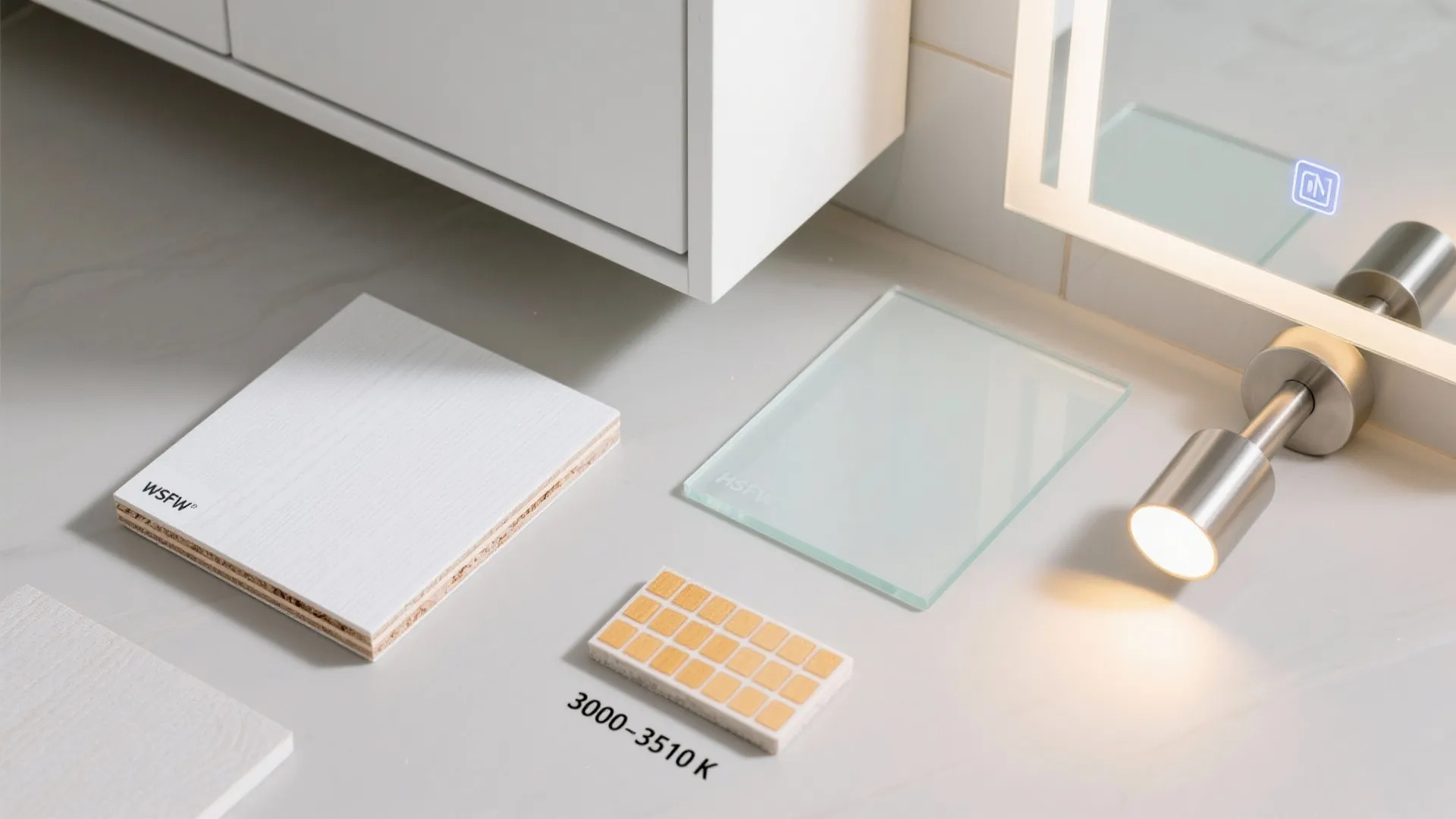 4) Mirrored cabinet plus shallow vanity combo