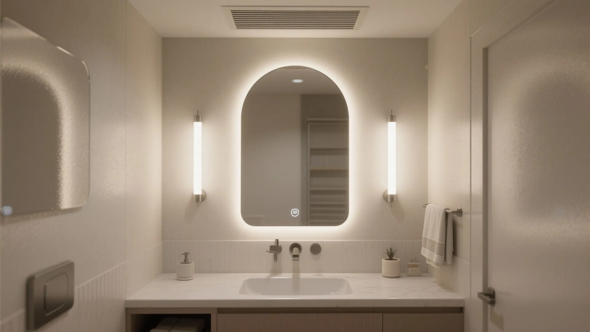 Statement Mirror and Smart Ventilation
