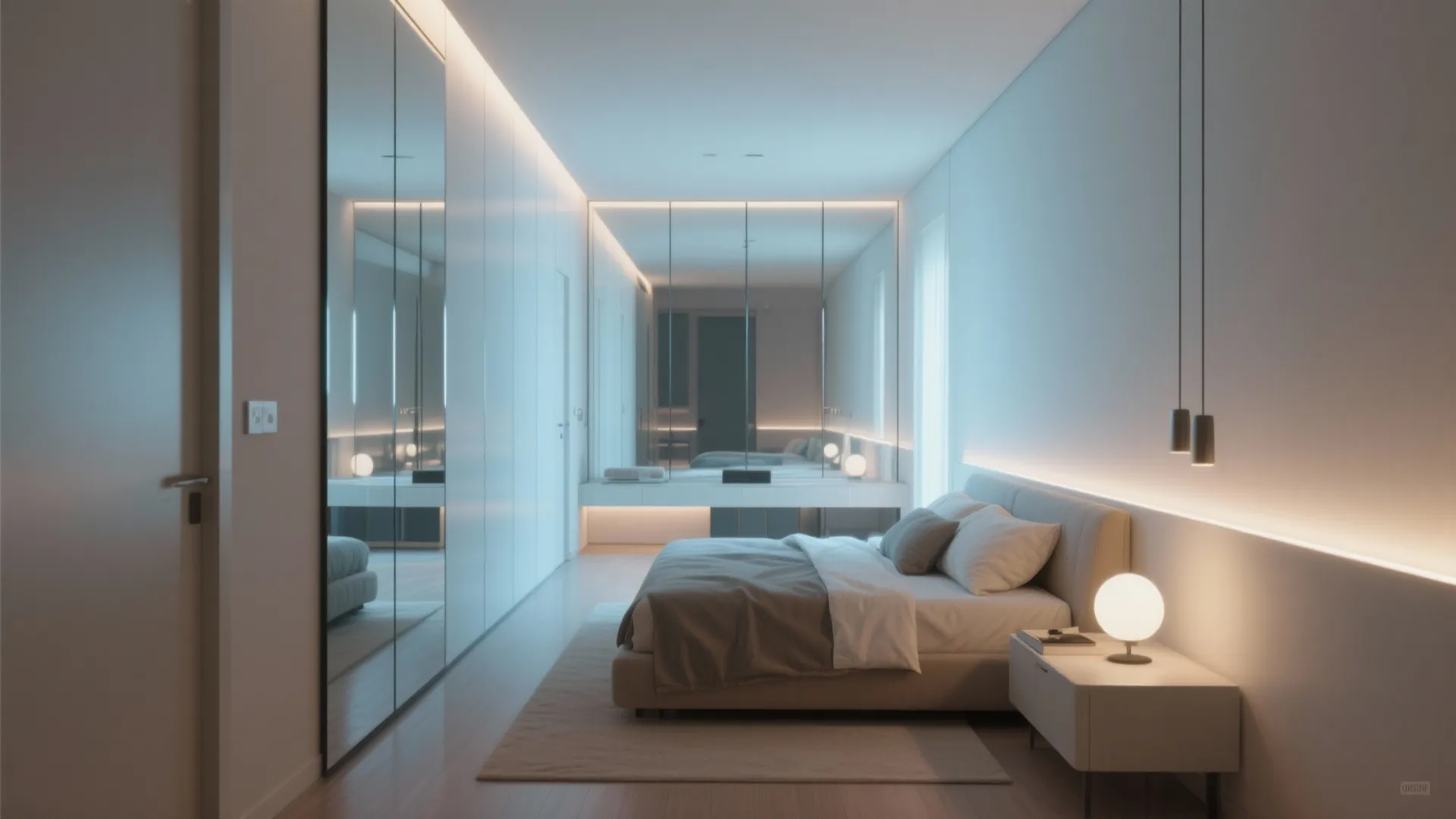 6. Mirror Wall for Visual Space