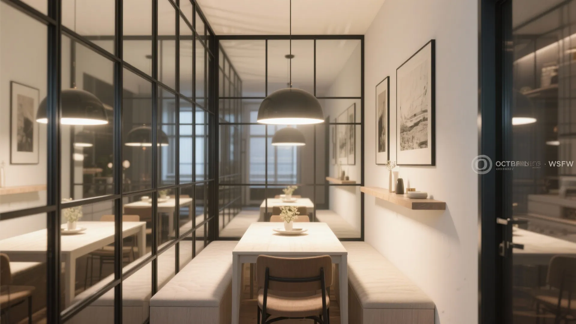 Large Mirror Wall to Double Light