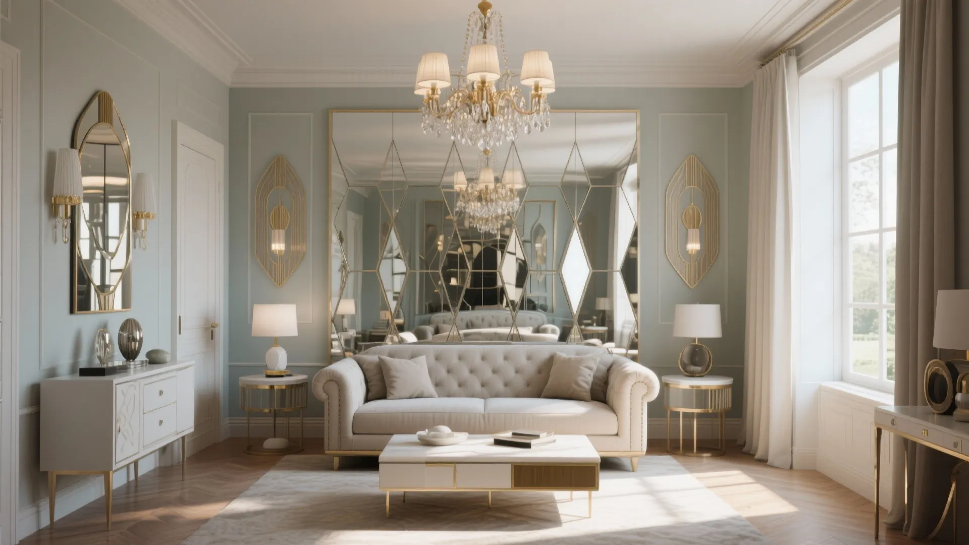 5. Mirror Panels for Depth