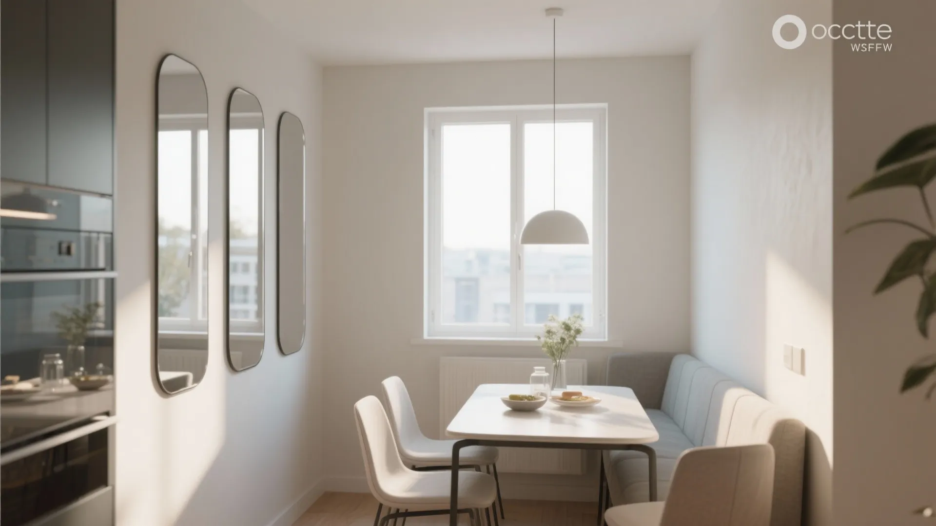 3. Mirror Wall for Depth