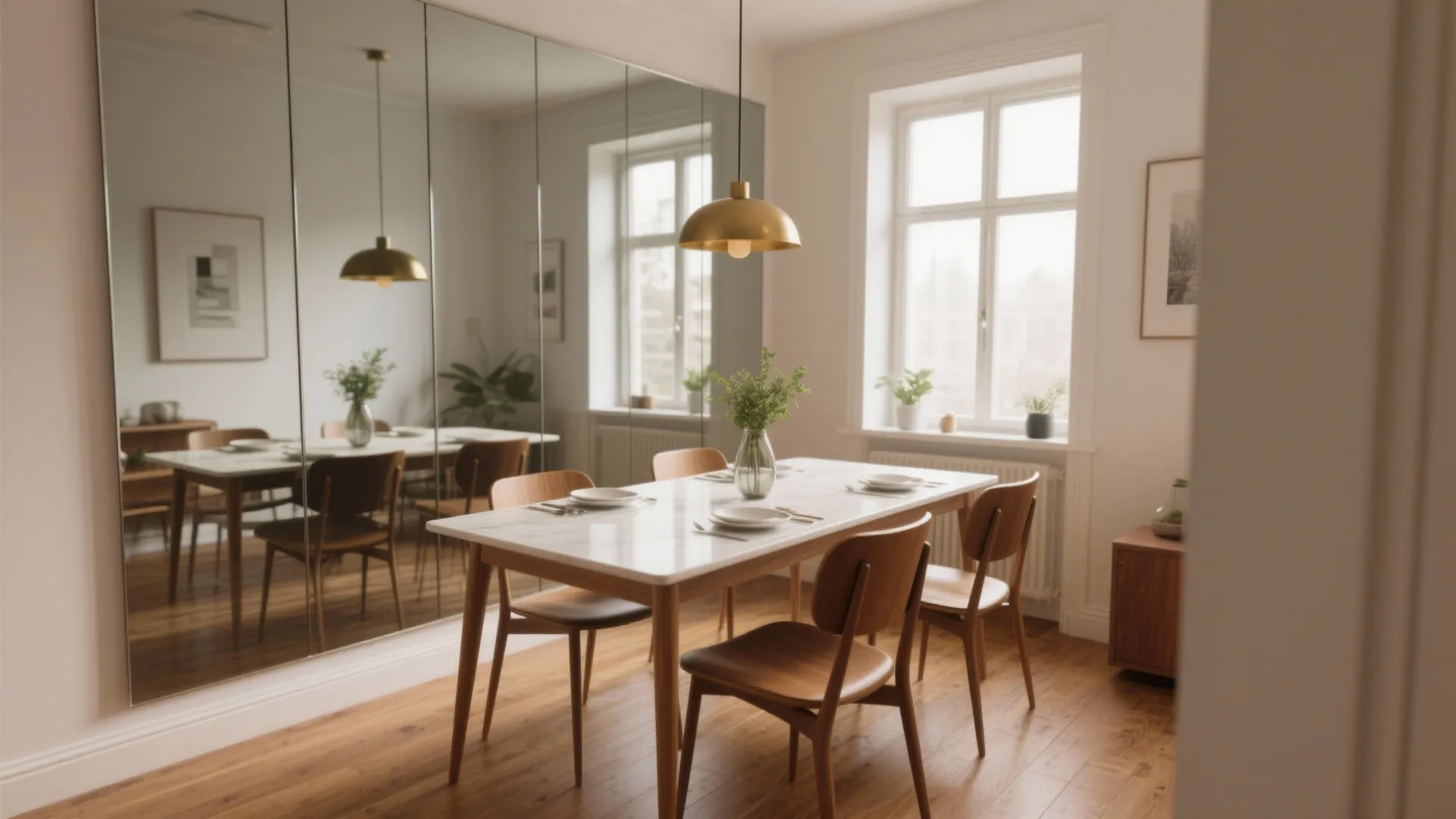 5 Dining Room Mirror Wall Ideas: Small space, big impact: dining room mirror wall designs that expand light and style