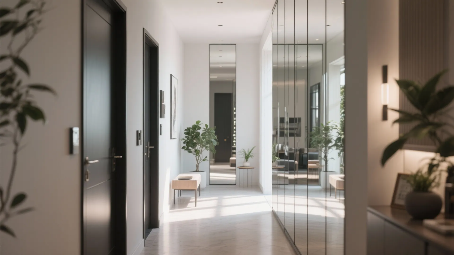 Mirror wall illusion