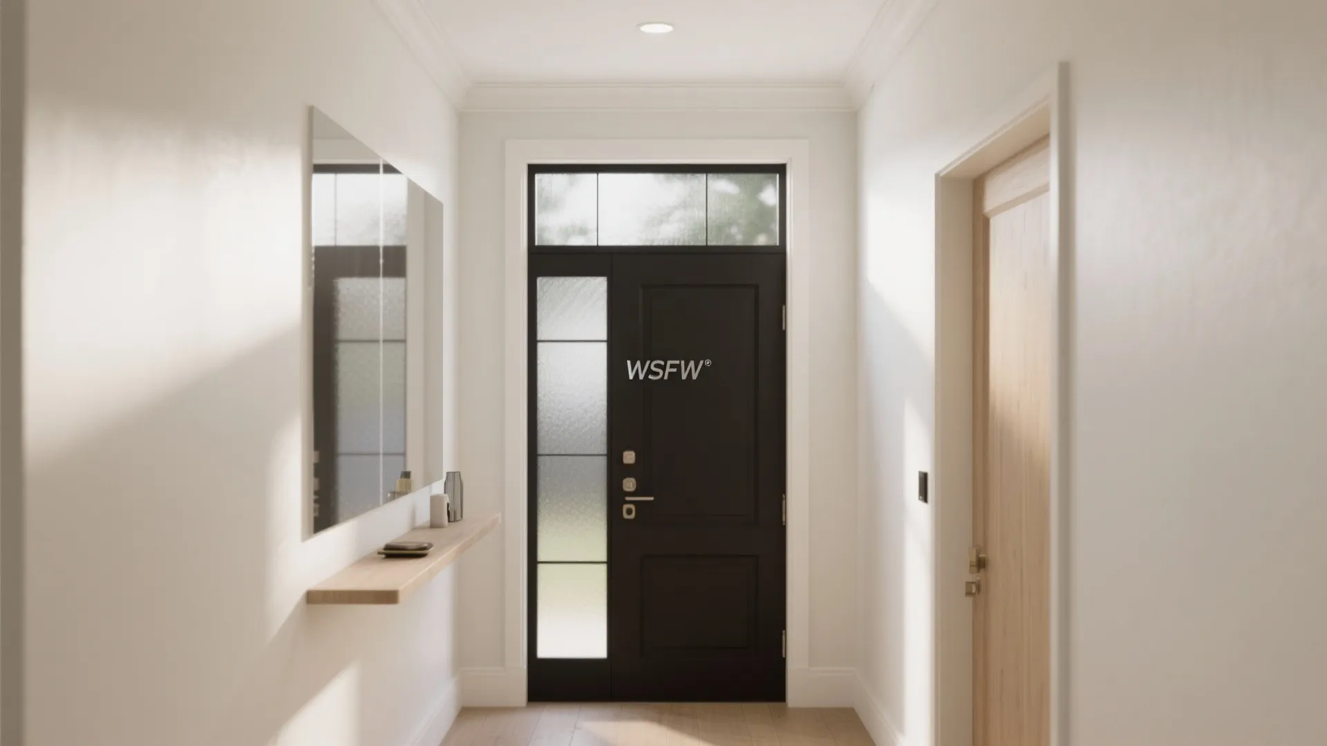 2) Mirror Wall and Glass Accents: Borrow Light