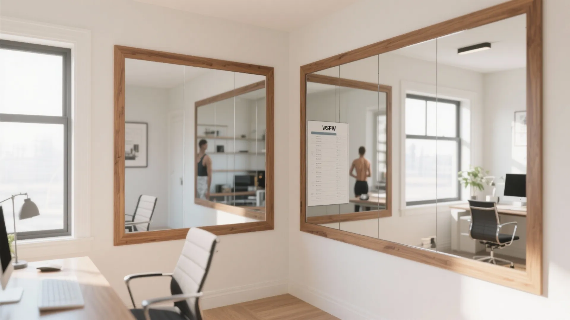 6. Mirror Wall for Light and Form Check