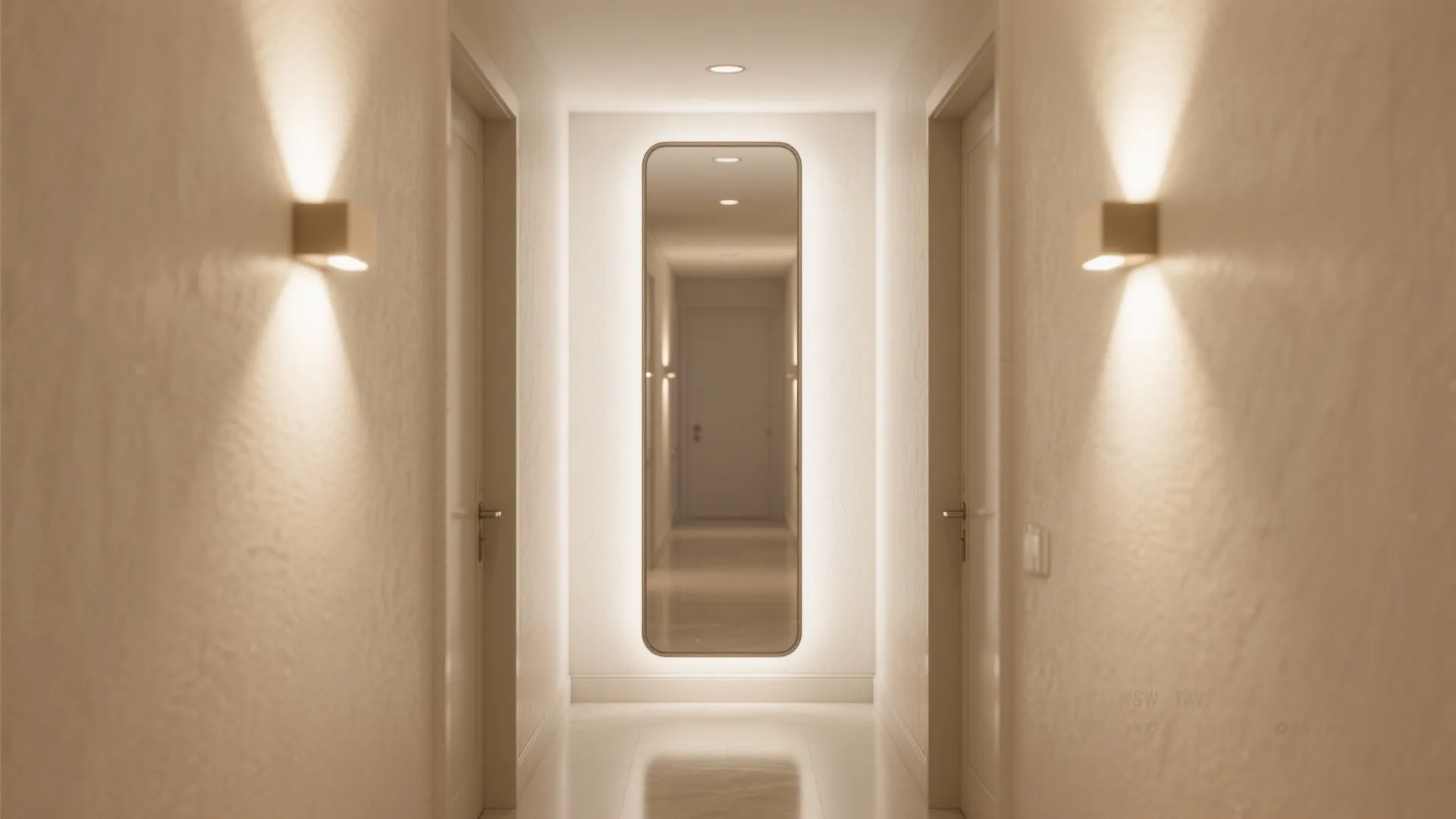 Light + Mirror Magic for Narrow Hall Walls