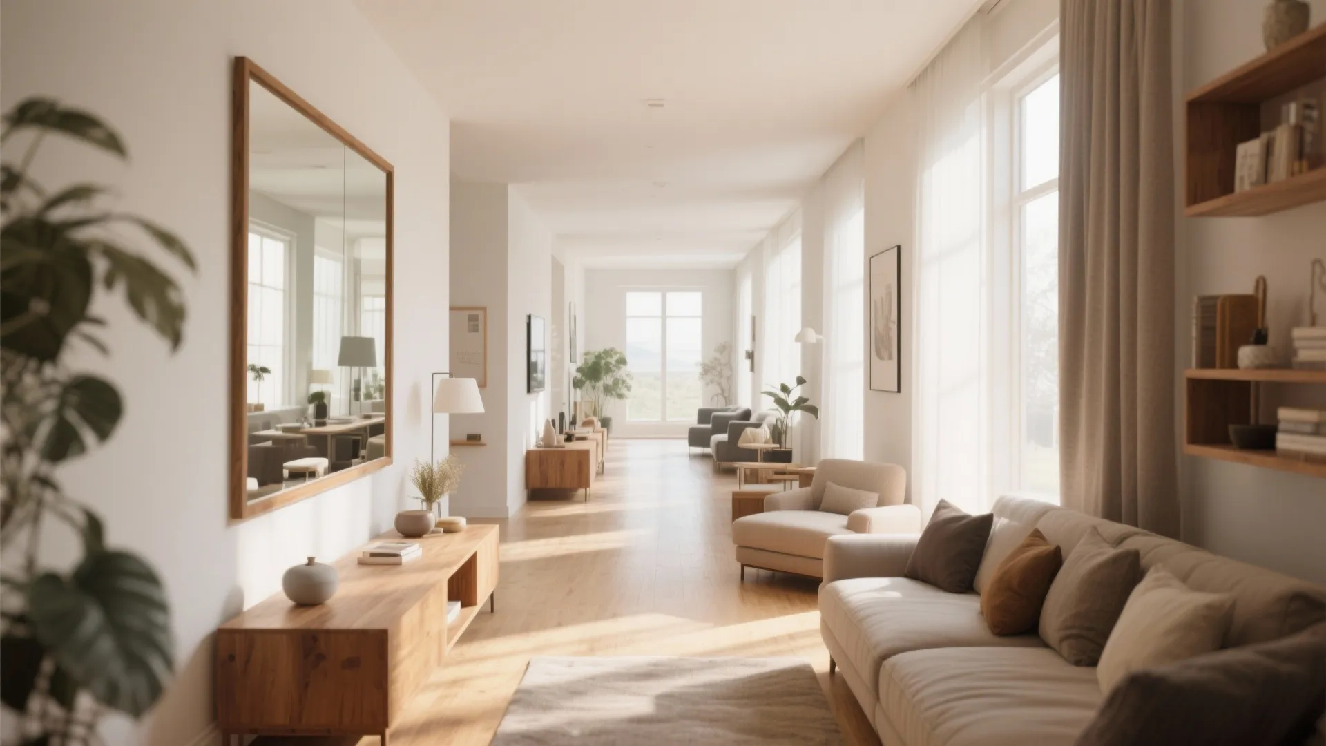 3. Use of Mirrors to Expand Width