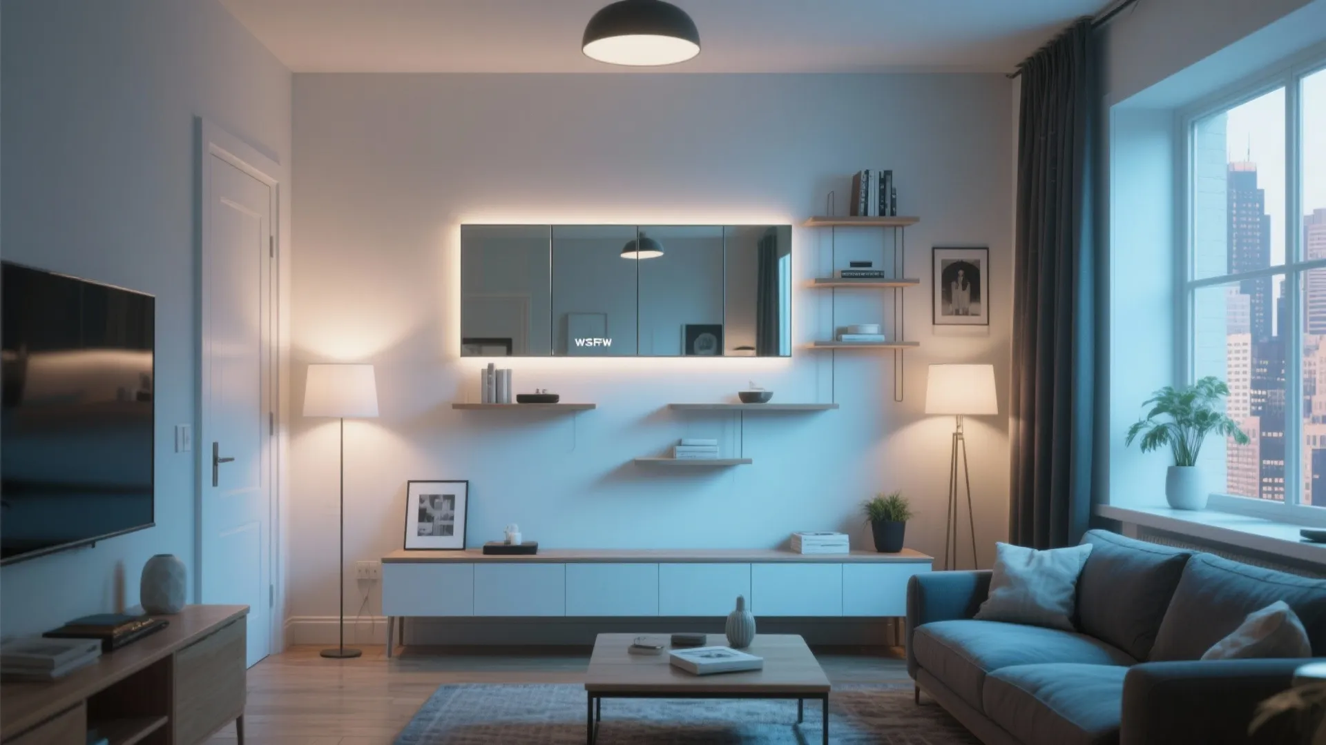 5. Mirrors with Built-in Shelving