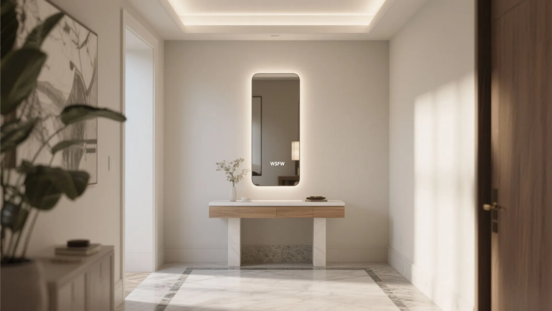 Mirrors, Wood, and Stone: Material Strategy to Expand Space