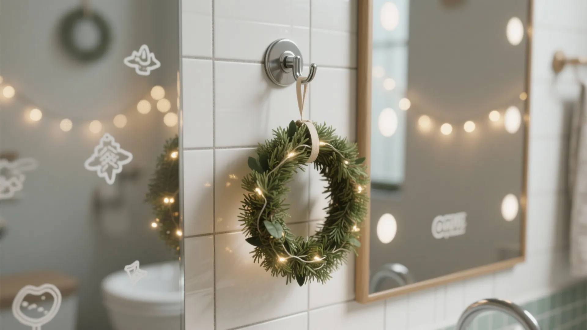 Tips 3: Mirror wreaths and waterproof decals