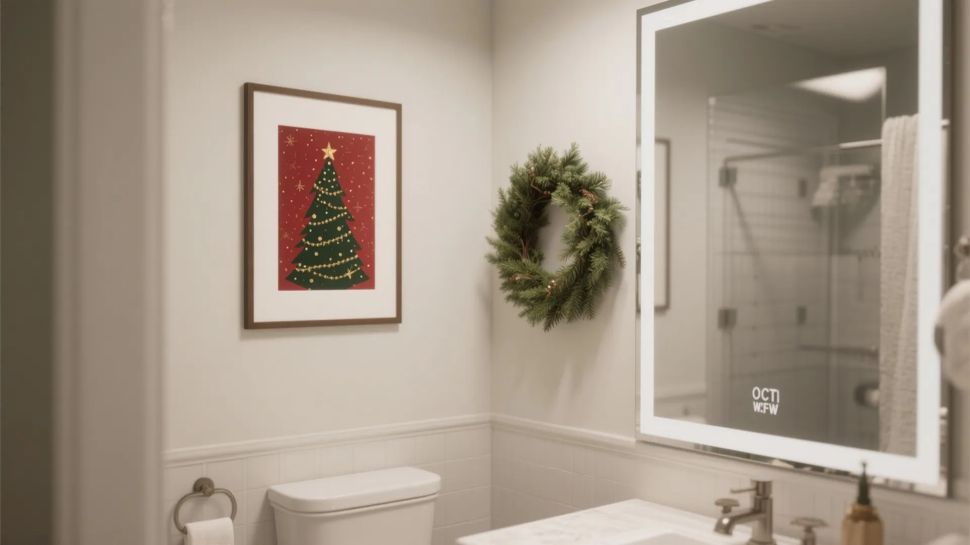 5. Keep Artwork and Mirrors Festive but Minimal