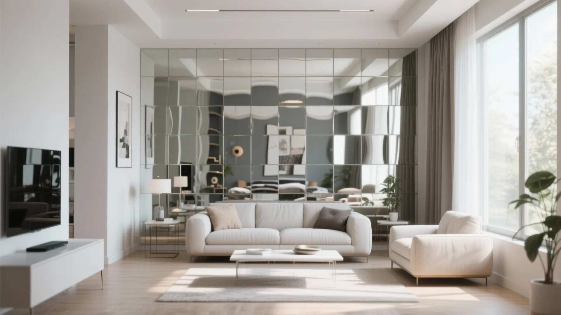 7. Mirrored Accent Panels