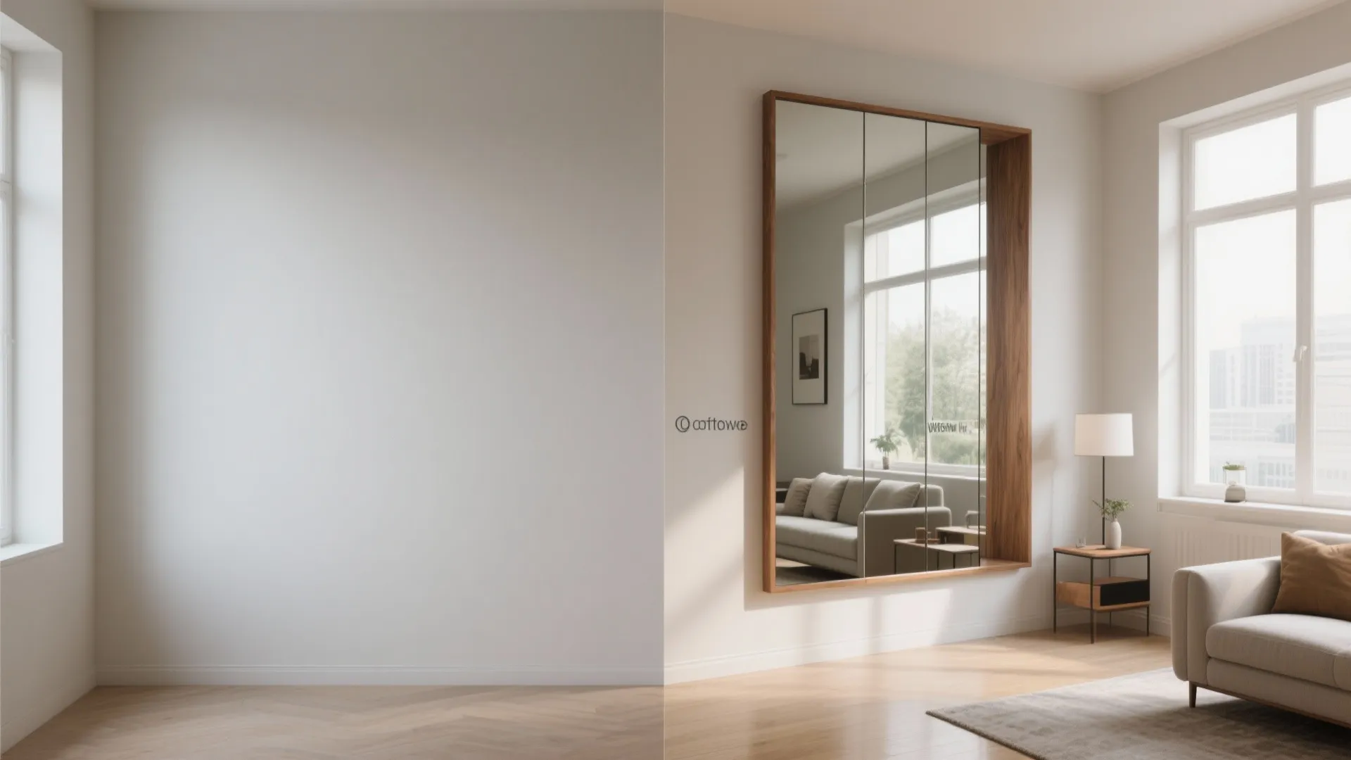 5. Mirrored Accent Wall