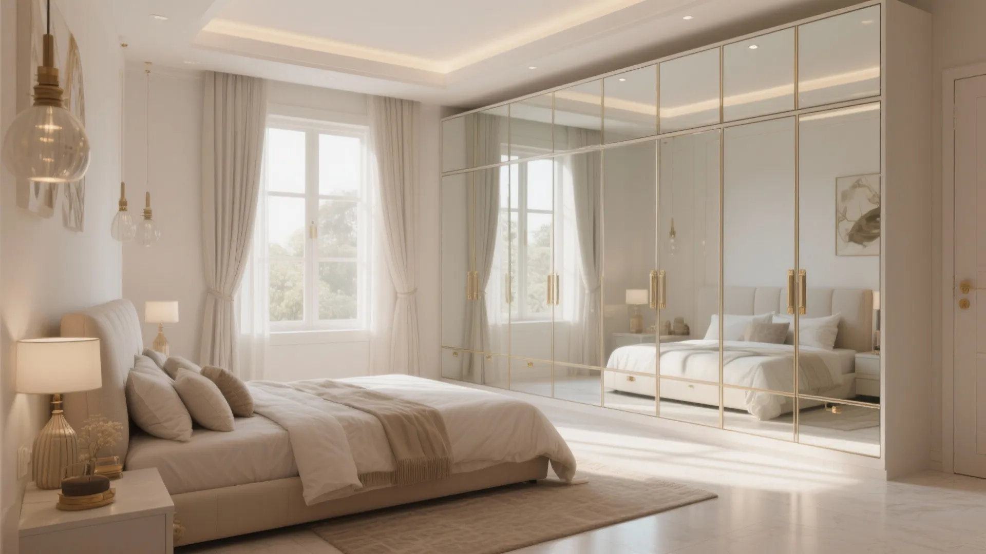 Mirrored Wall Almirah for Spacious Feel