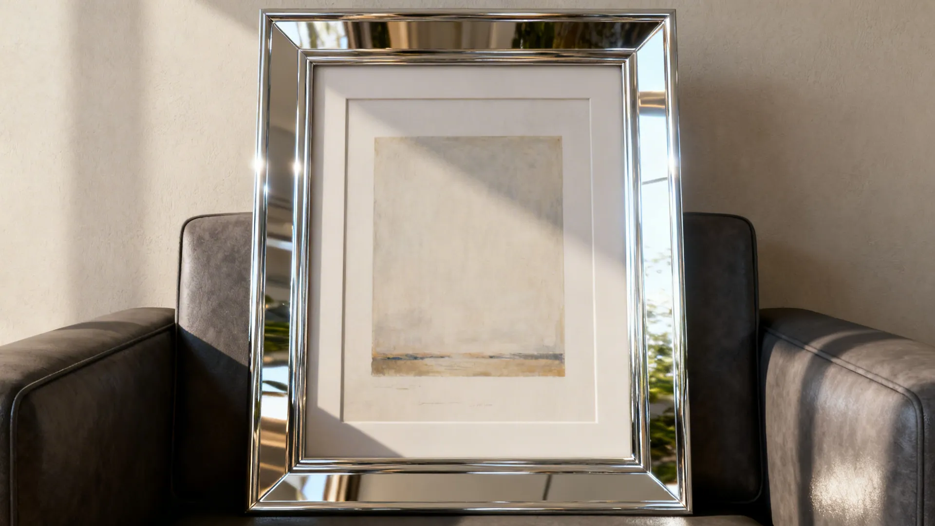 5. Mirrored frames around artwork