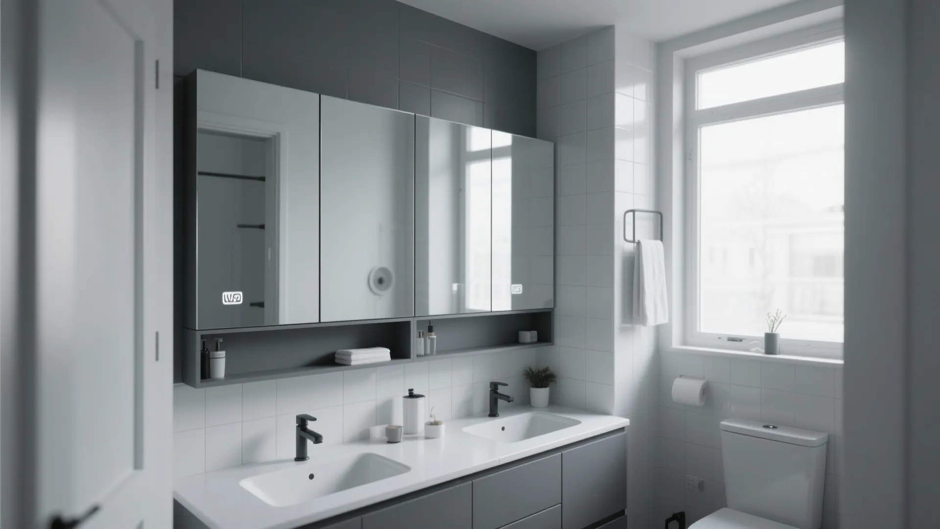 10. Mirrored Cabinets