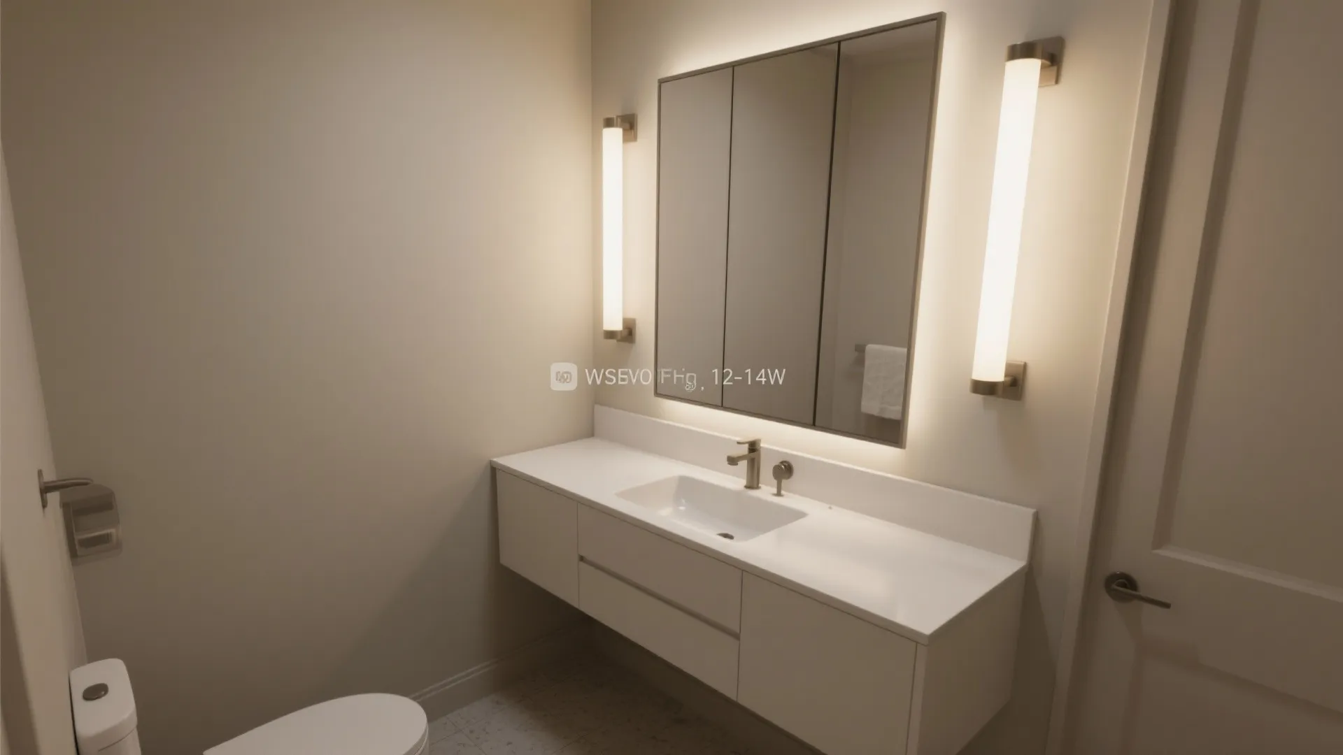 4) Mirrored cabinet plus shallow vanity combo