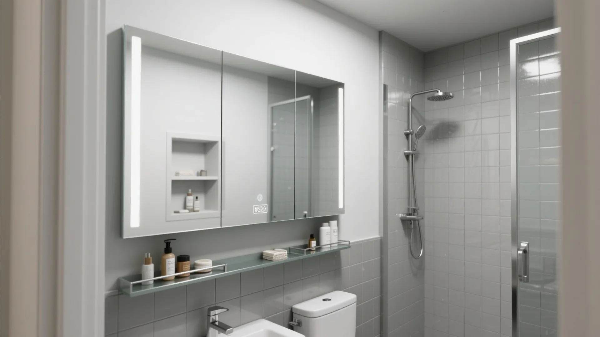 4) Mirrored niches and medicine cabinet surrounds