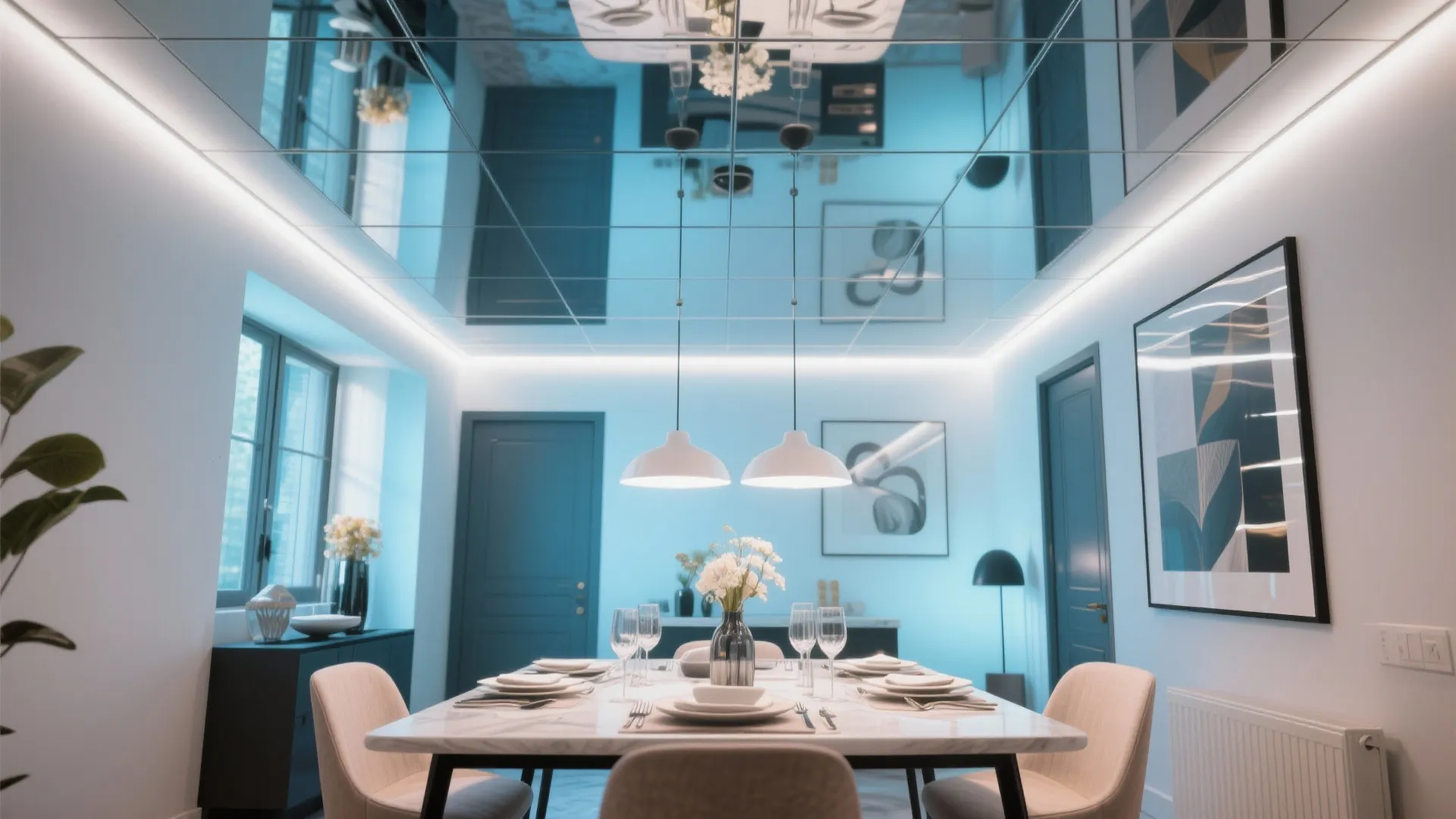 Mirrored Ceiling Panels