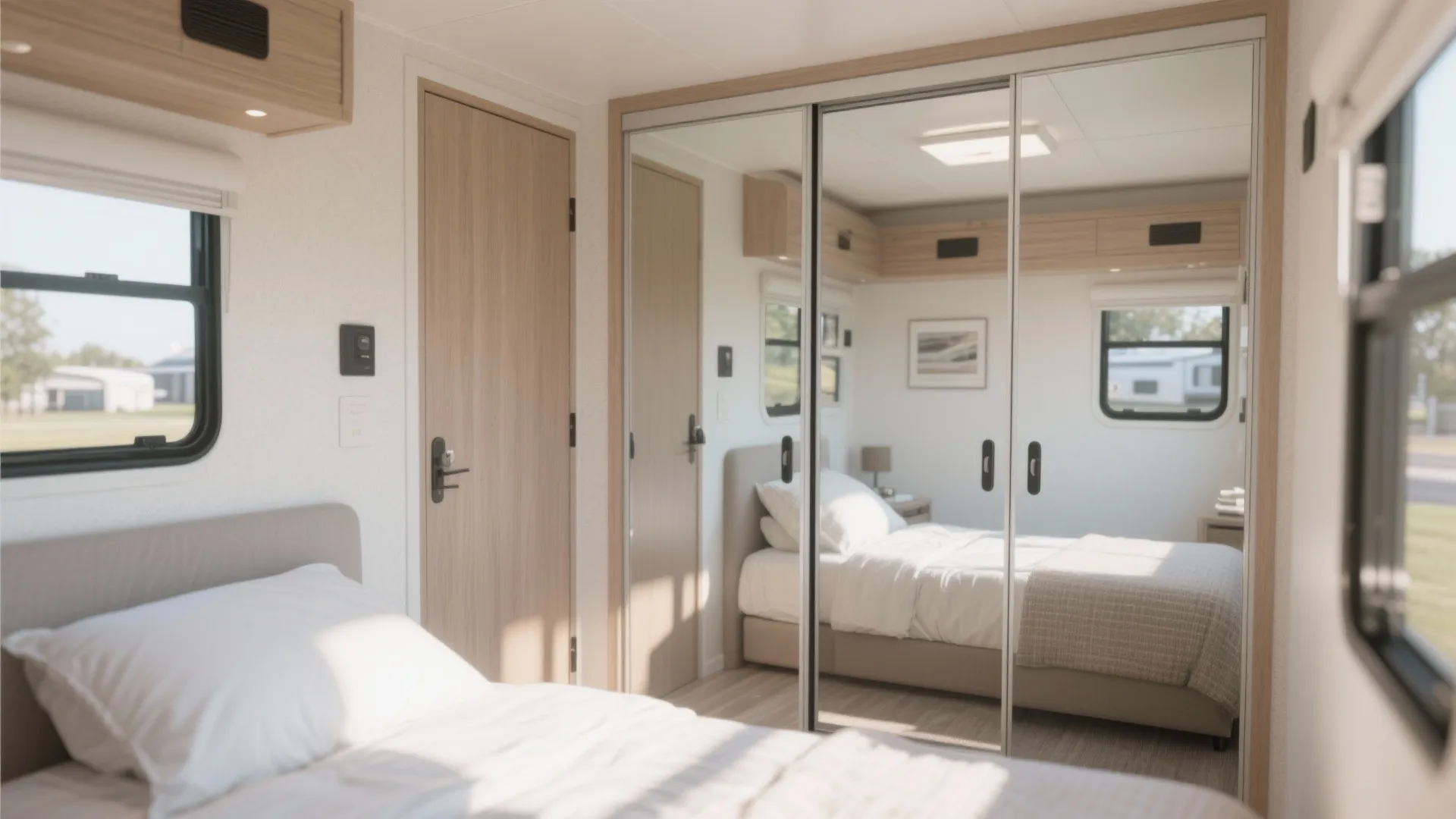 5. Mirrored closet doors