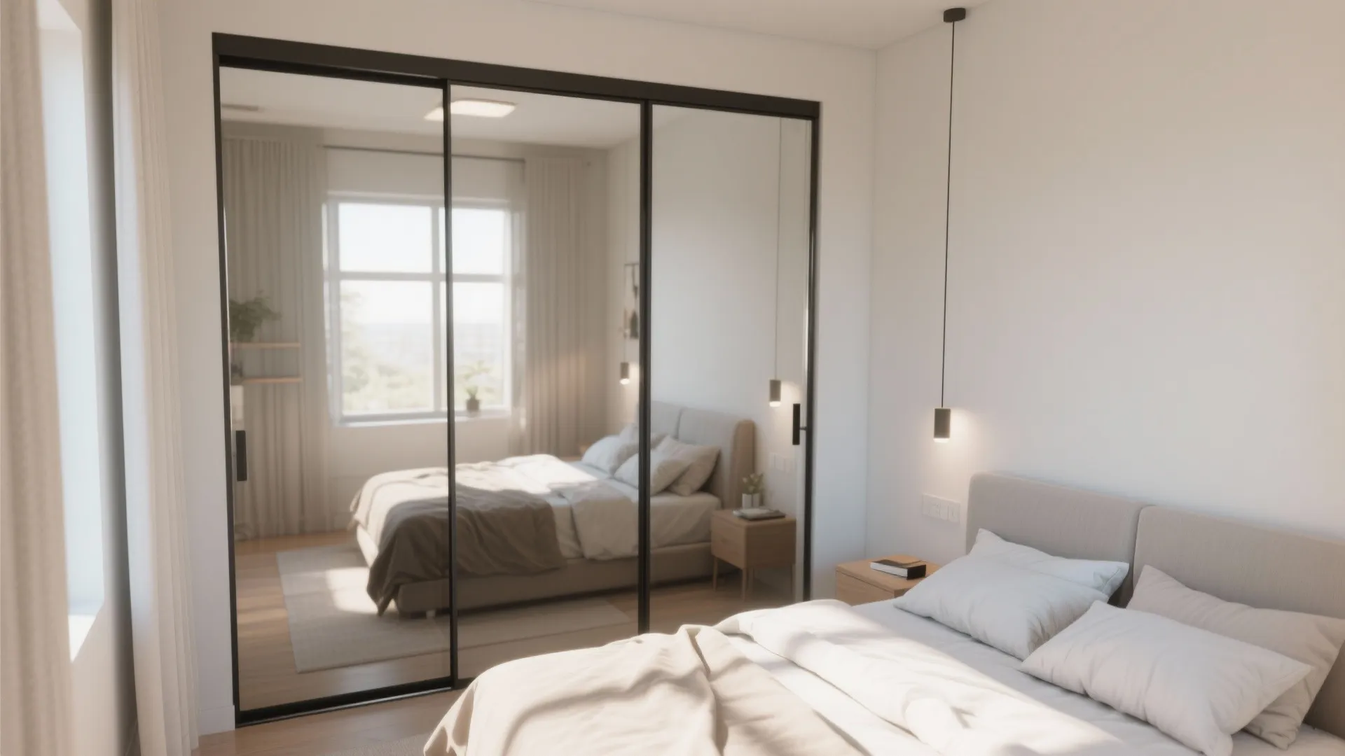 9. Mirrored Closet Doors