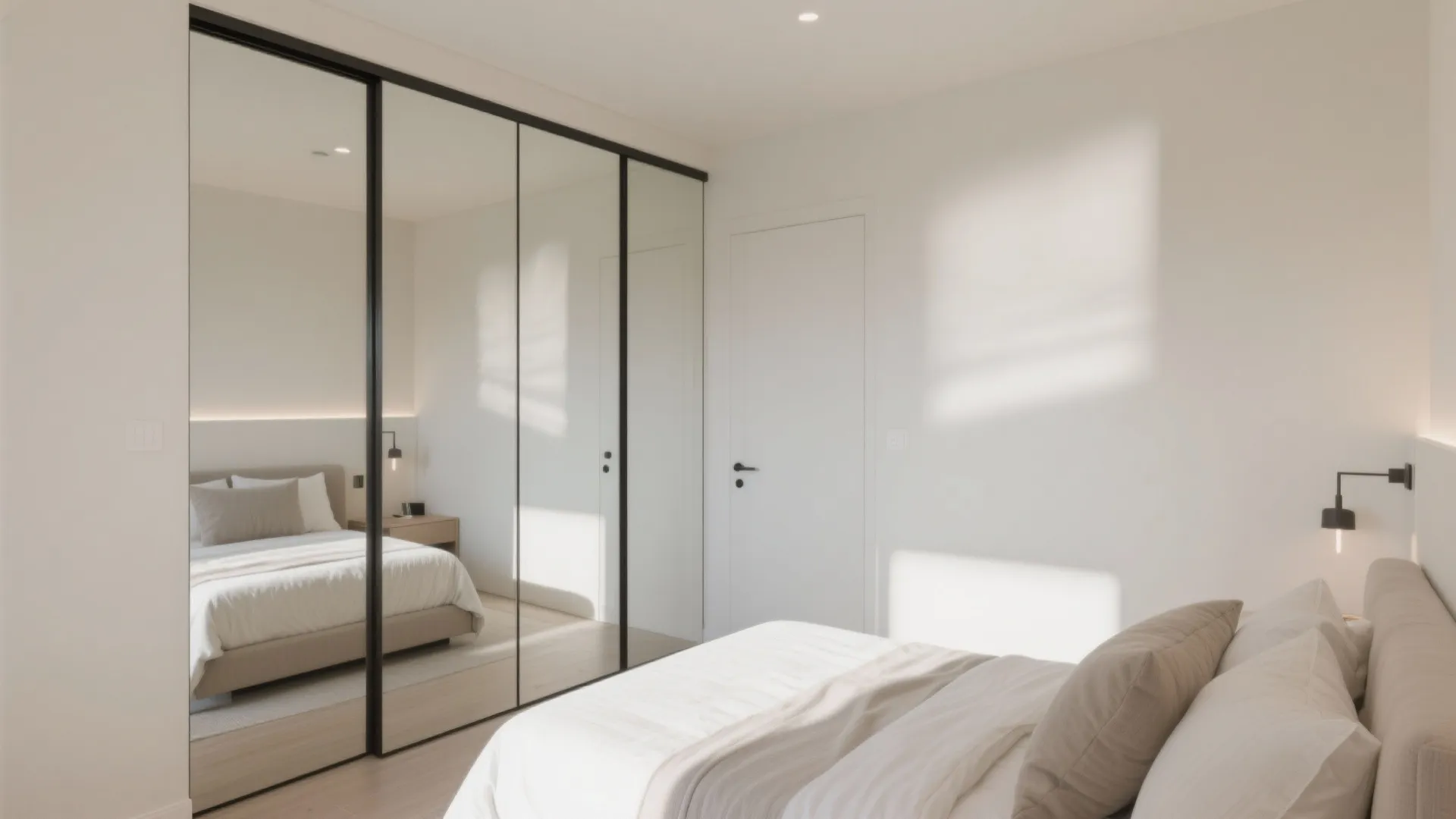 7. Large Mirror or Mirrored Closet Doors