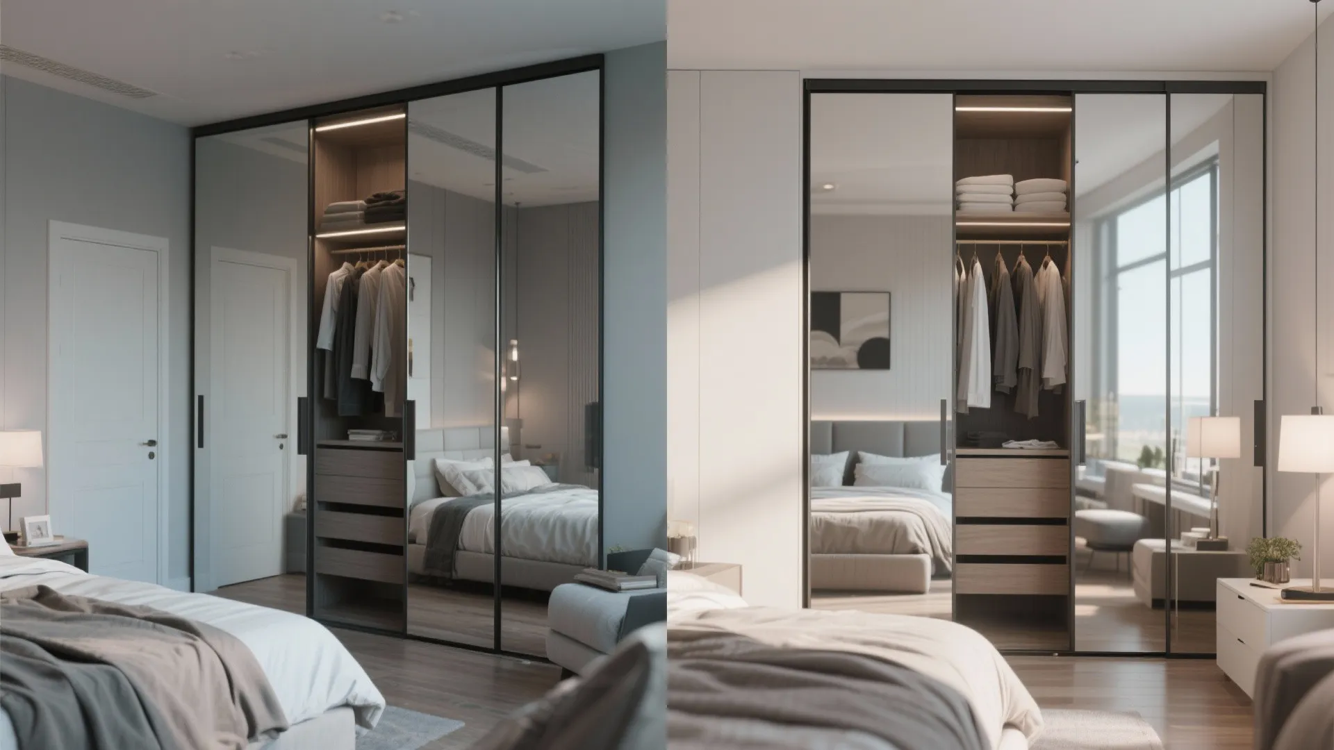 10. Mirrored Closet Doors