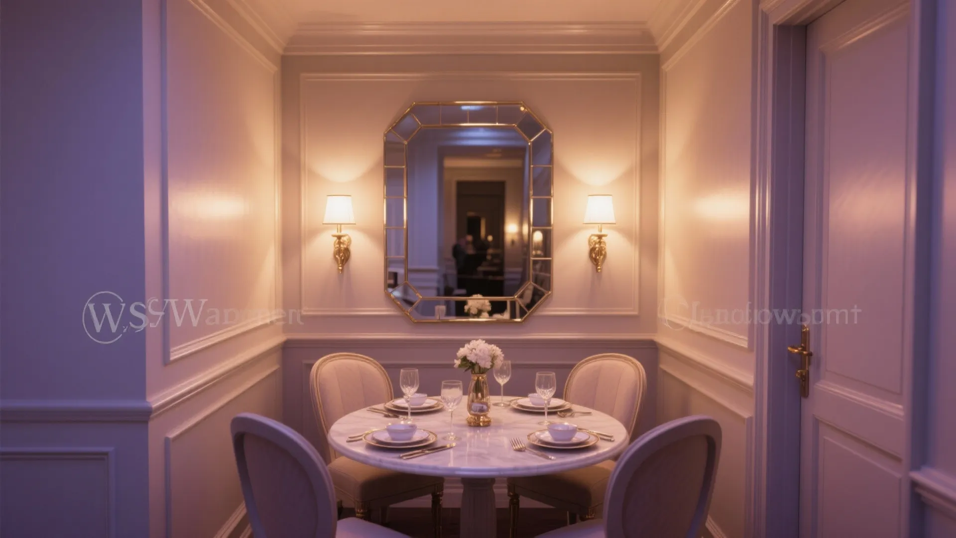 2. Mirrored Walls for Instant Drama