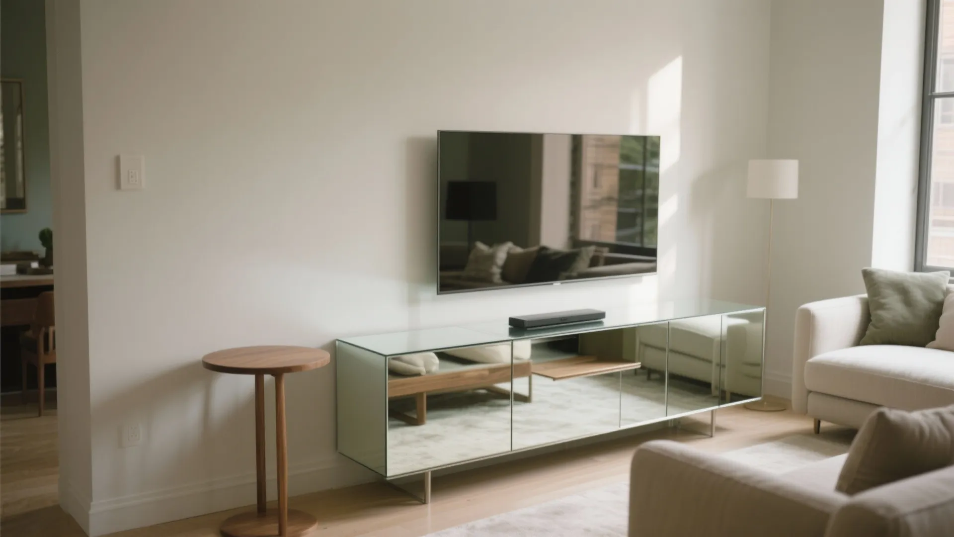 Mirrored Furniture and Layered Reflections