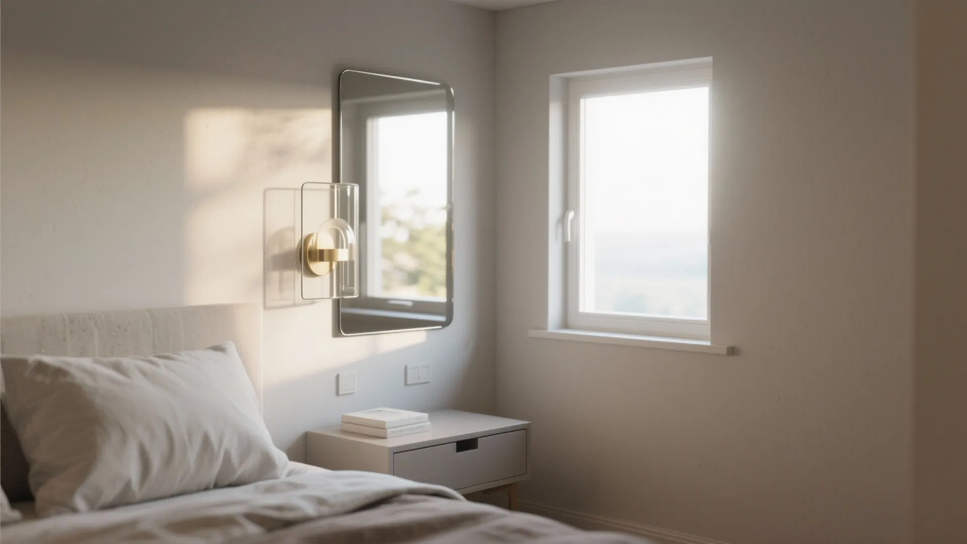 5. Mirrored Glass Wall Lights to Amplify Daylight