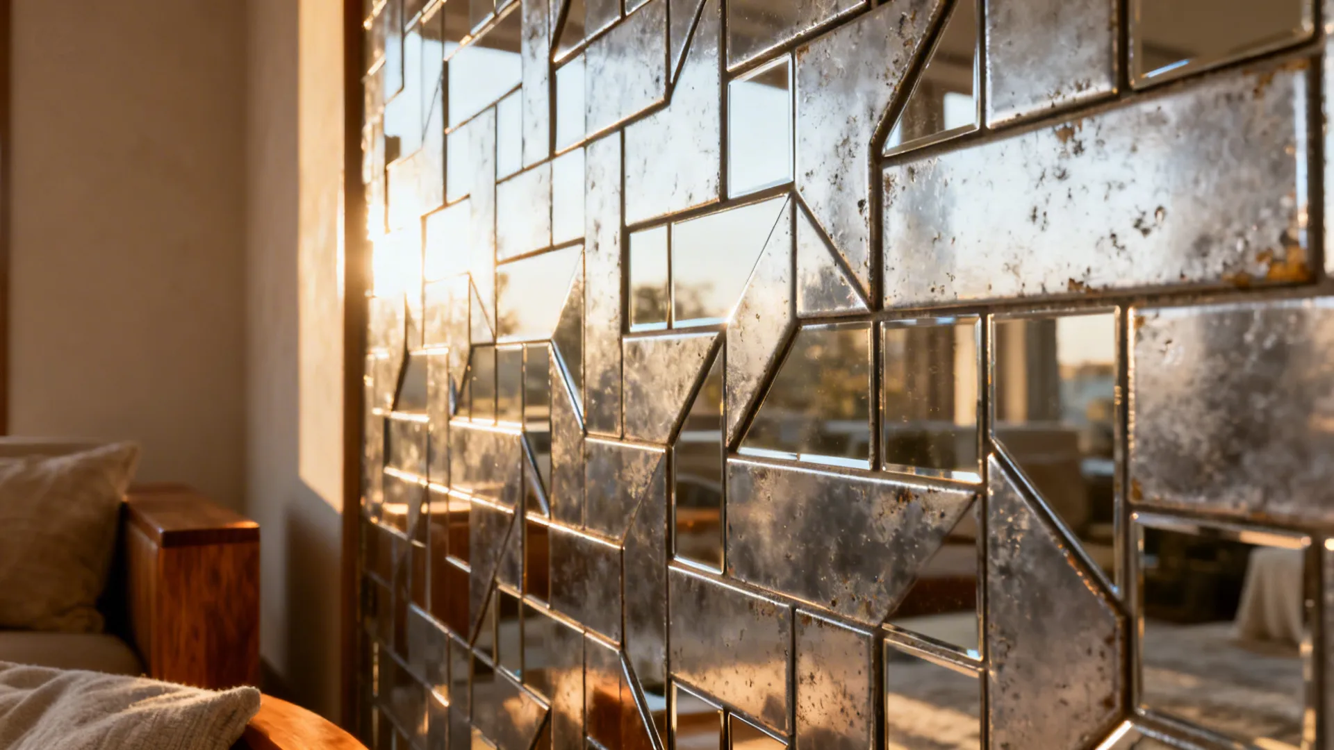 3. Mirrored Metal Tiles to Open Up Space