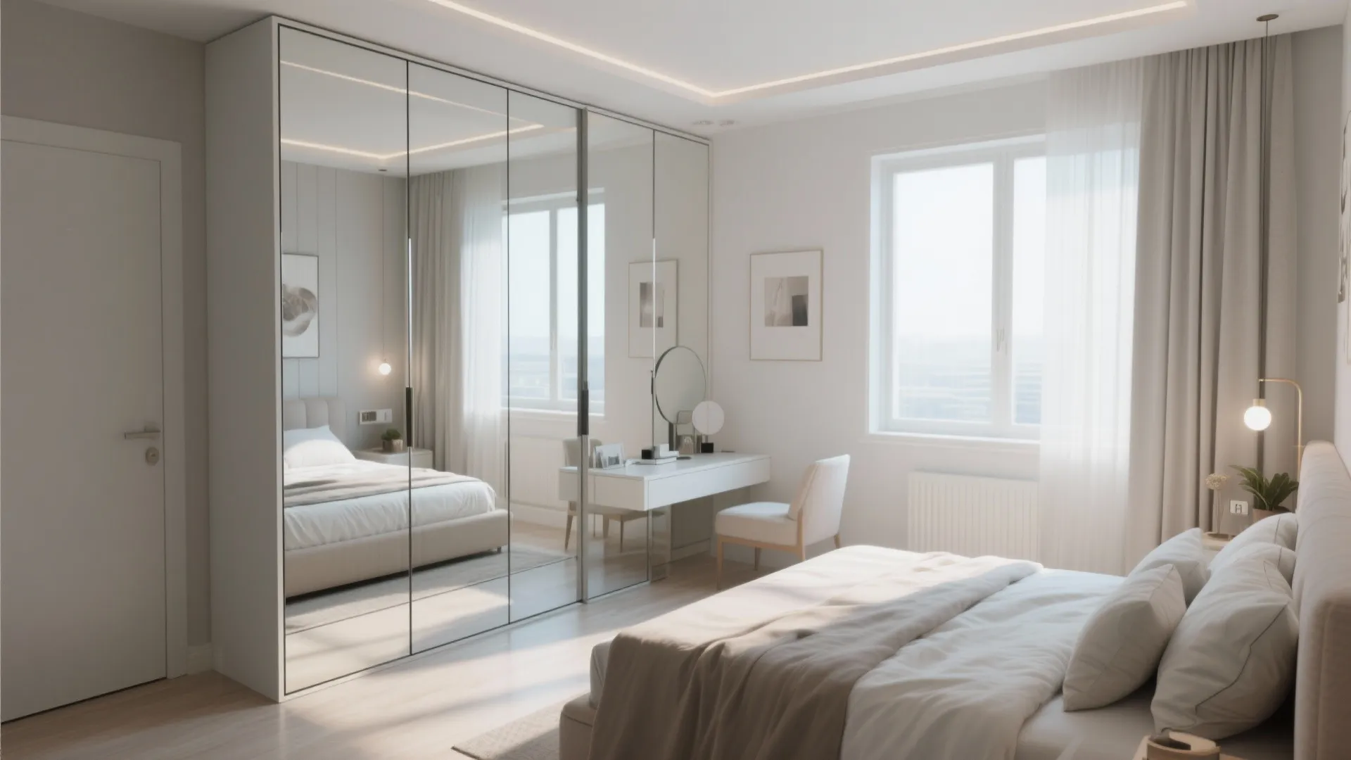 Mirrored Panel Almari