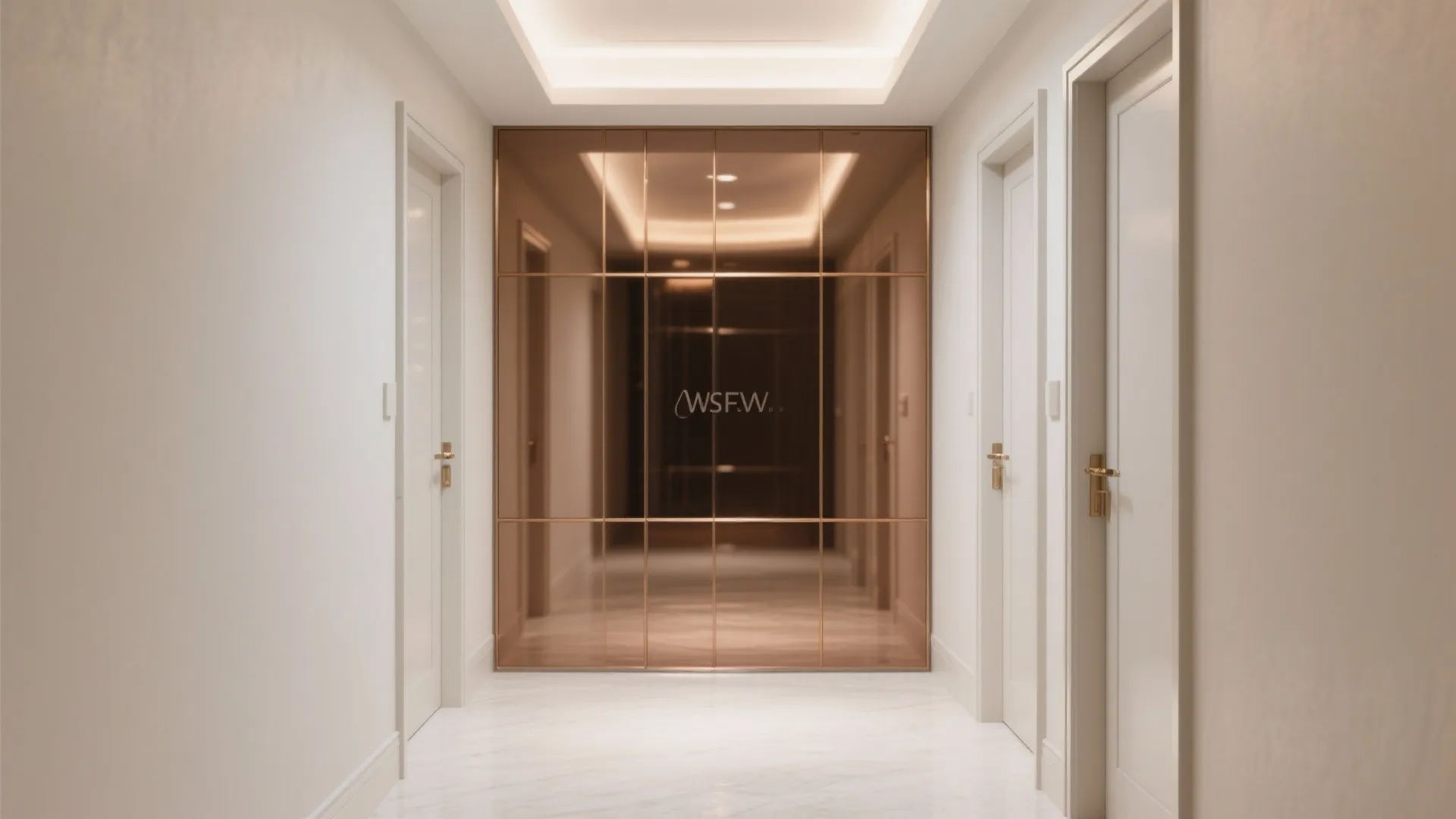 Mirrored paneling for light bounce and depth