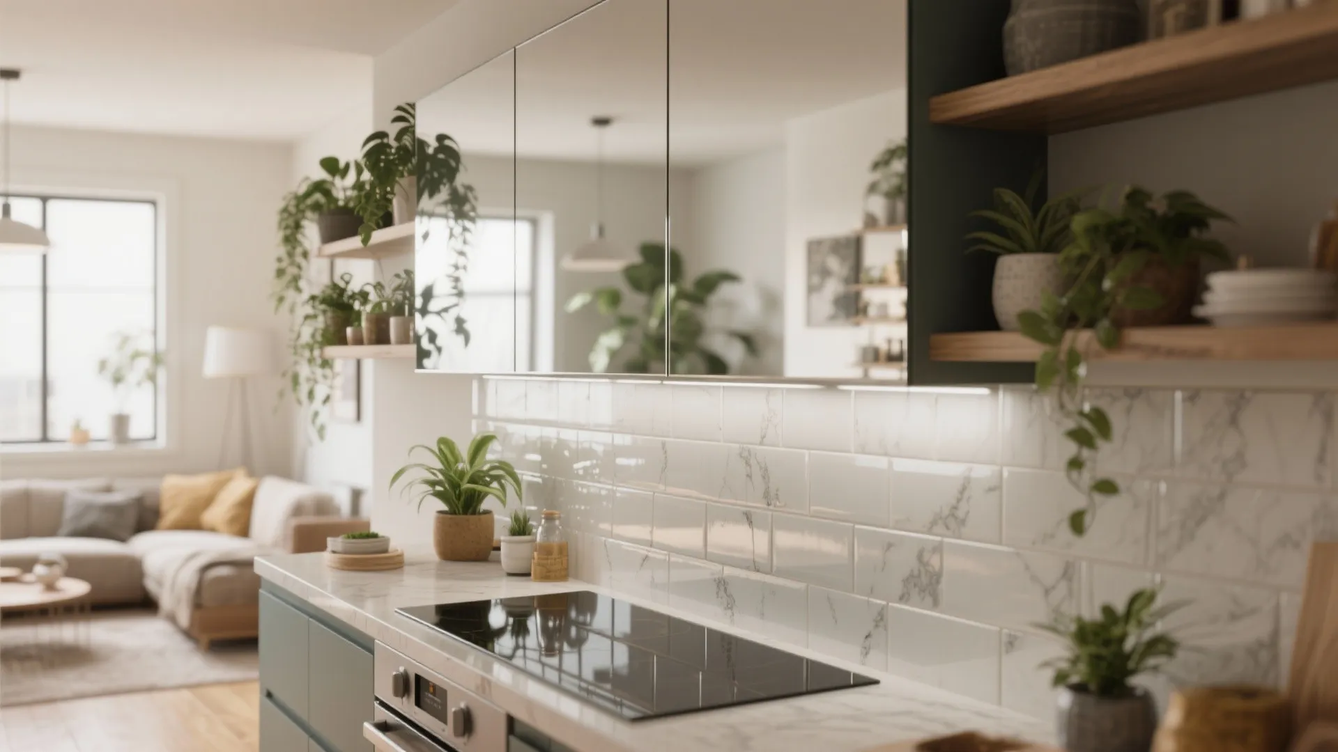 5. Mirrored and reflective surfaces