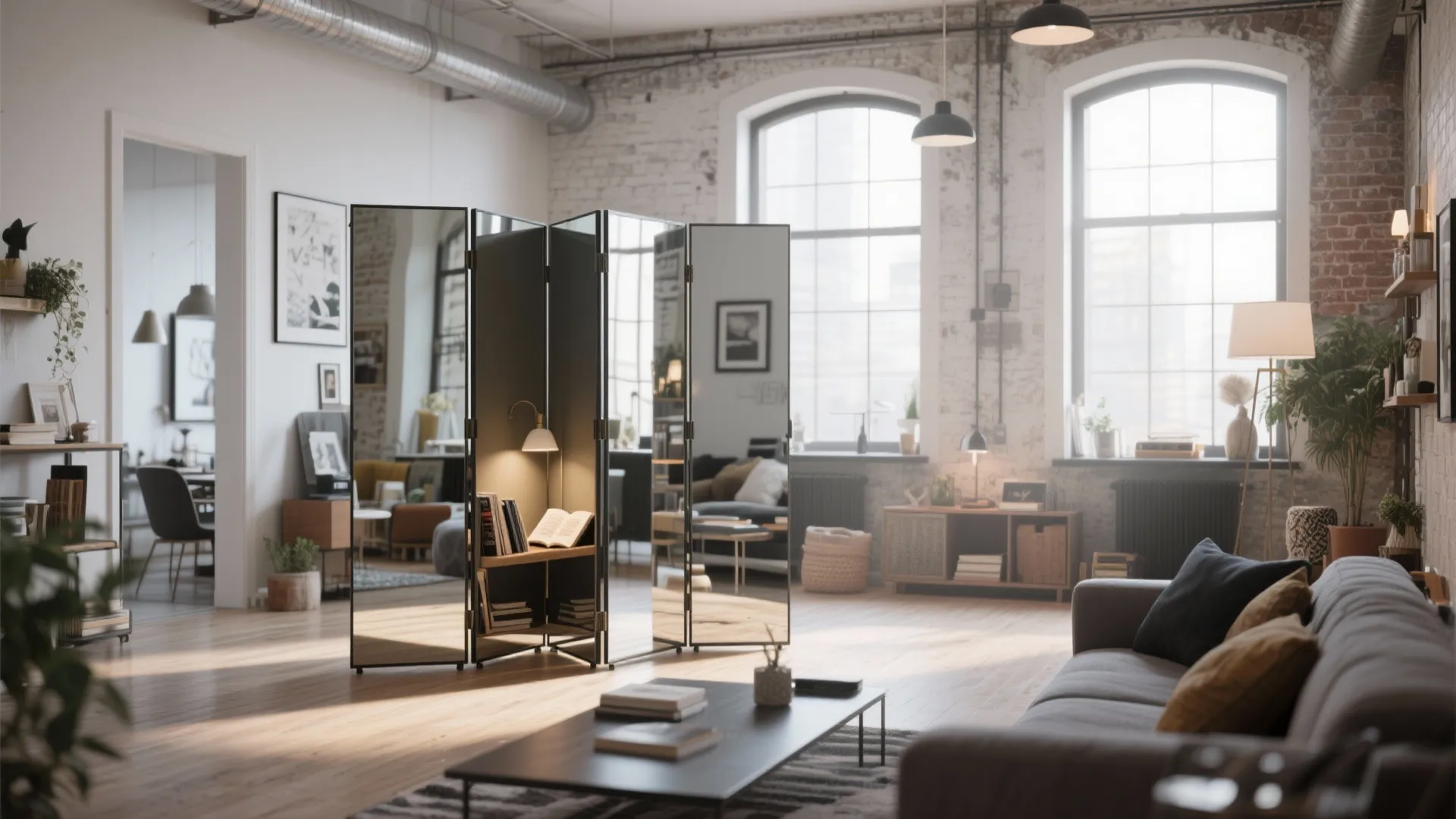10. Mirrored Room Divider