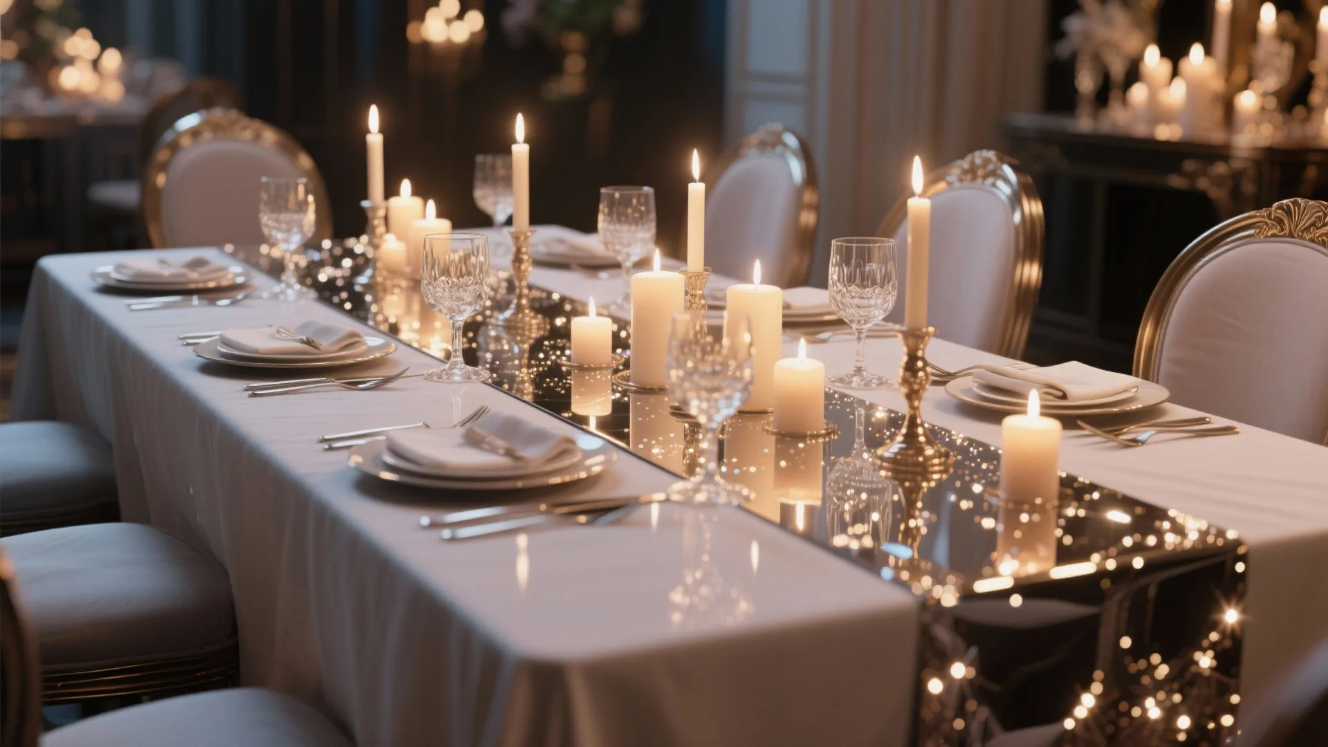 5. Mirrored Runner for Extra Sparkle