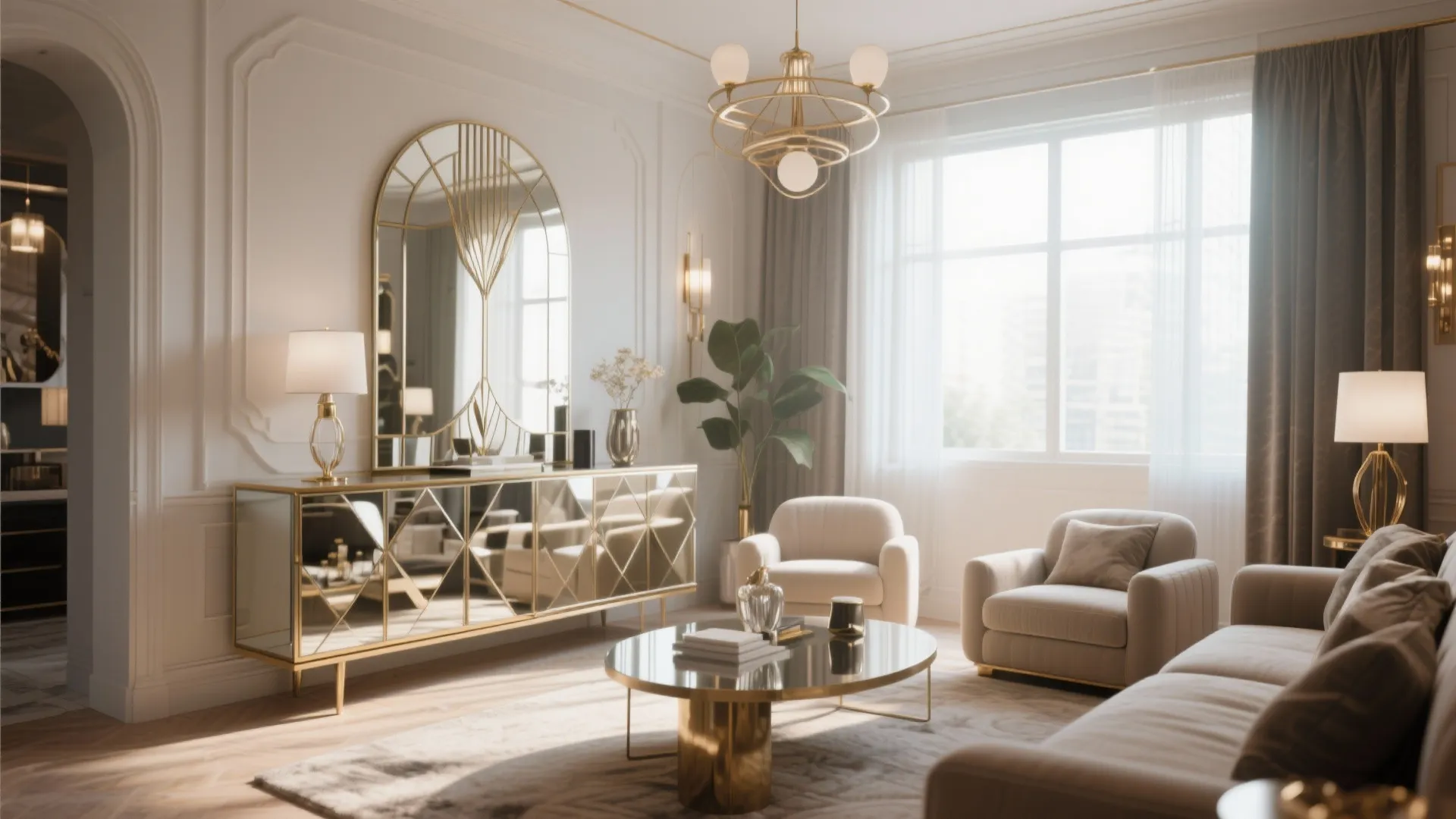 5. Mirrored Furniture