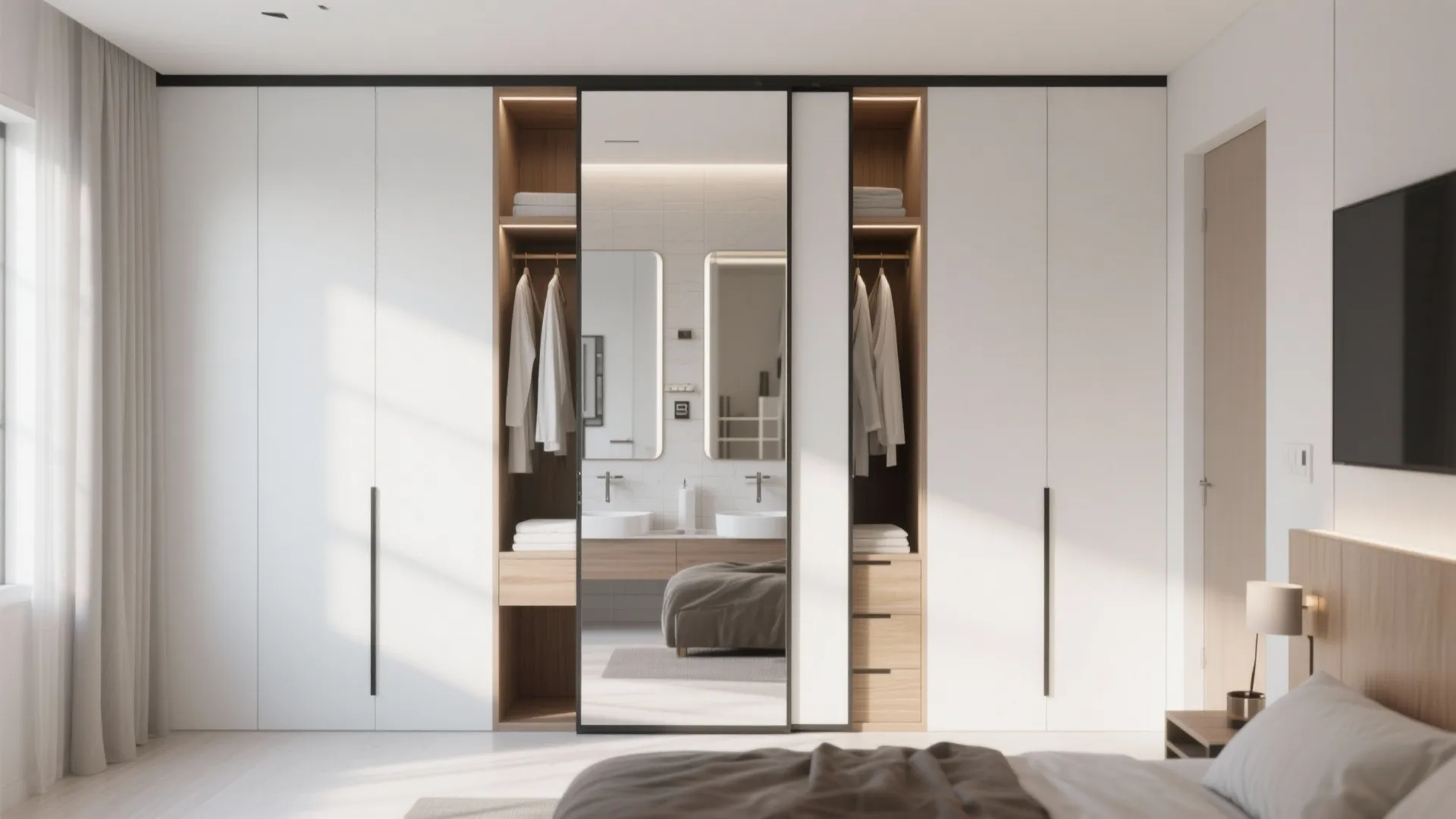 2. Sliding Doors for Closet Access