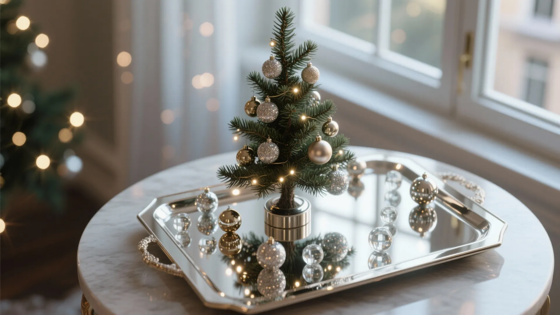 5. Mirrored tabletop tree