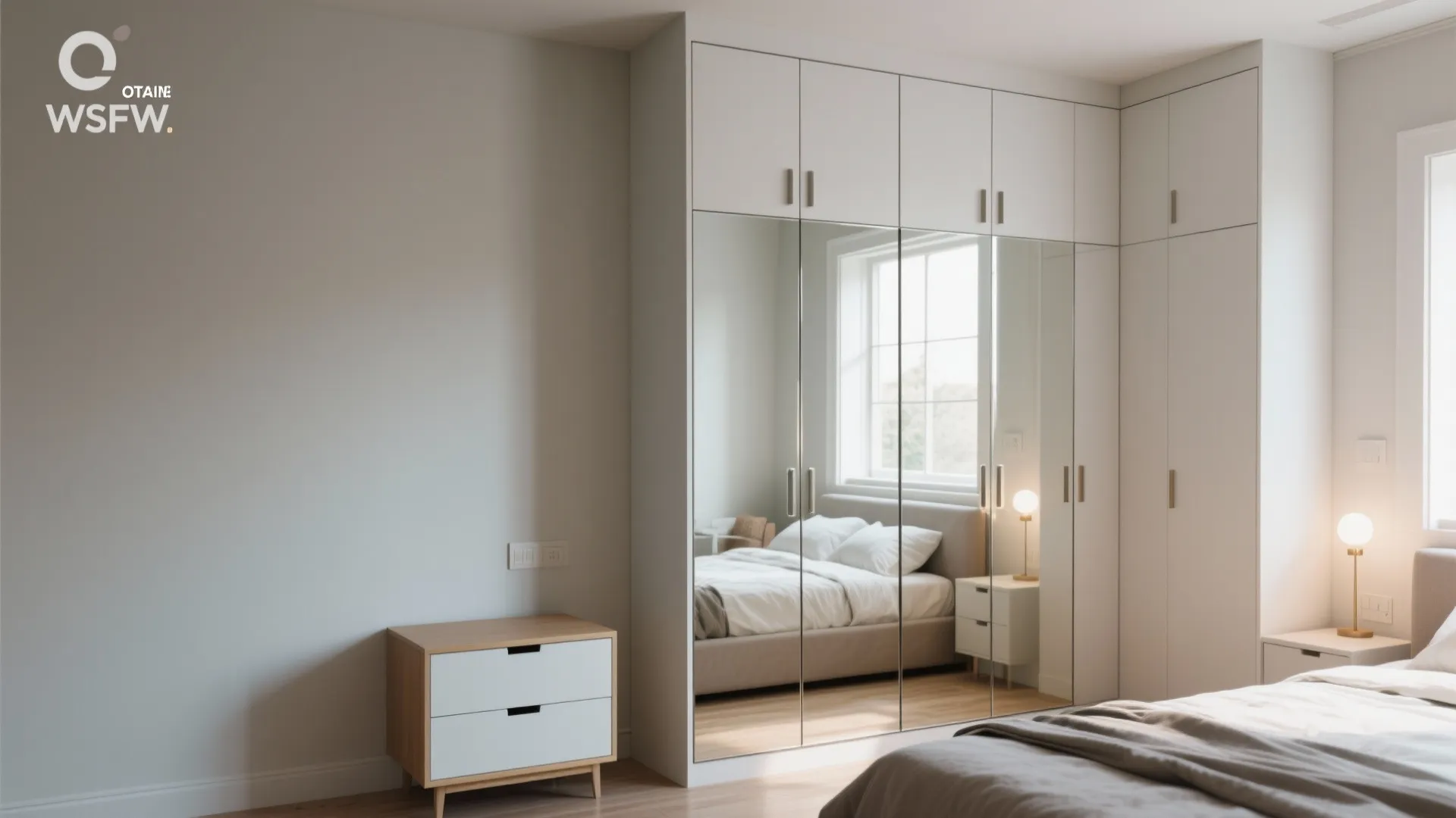 4. Mirrored Storage Wall