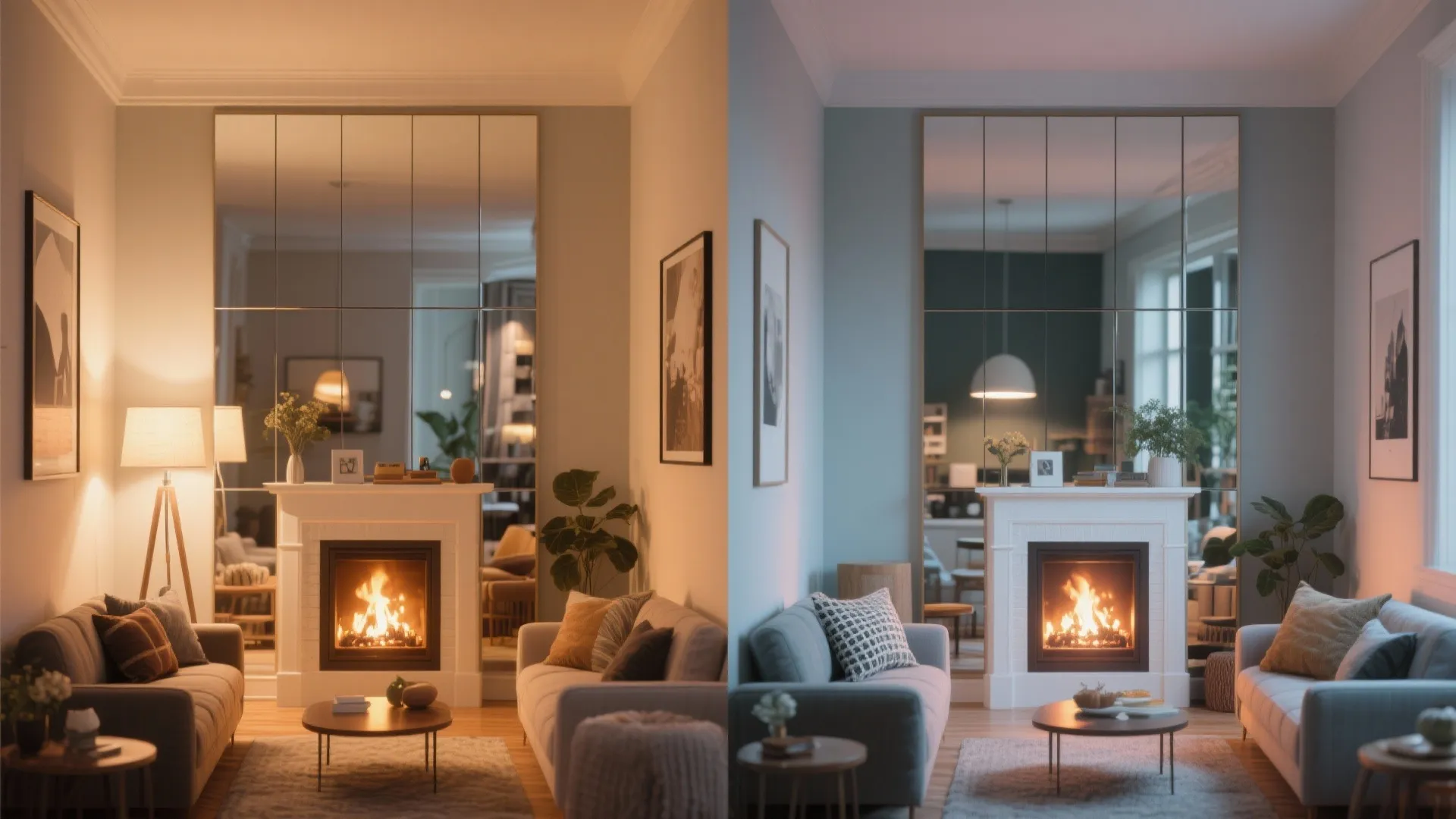 5. Mirrored Panels to Visually Expand Space