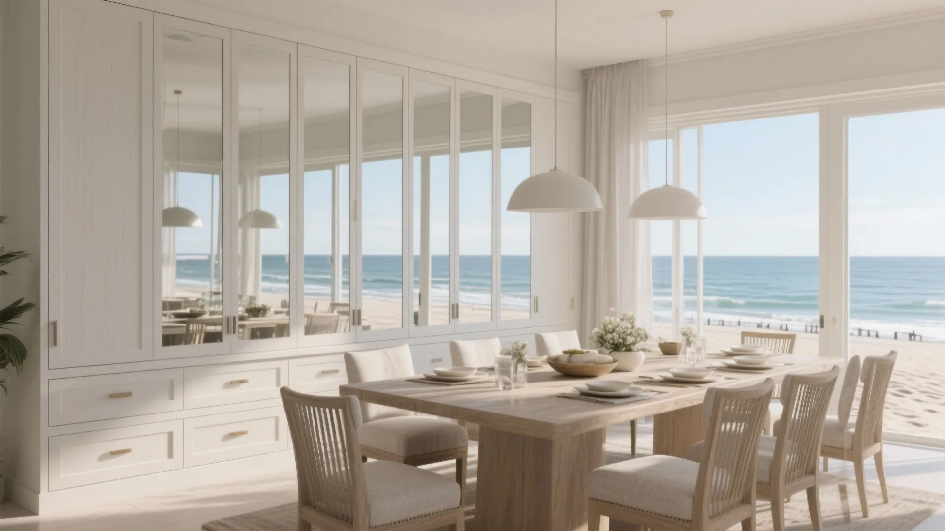 6. Built-in Mirrored Wall Panels