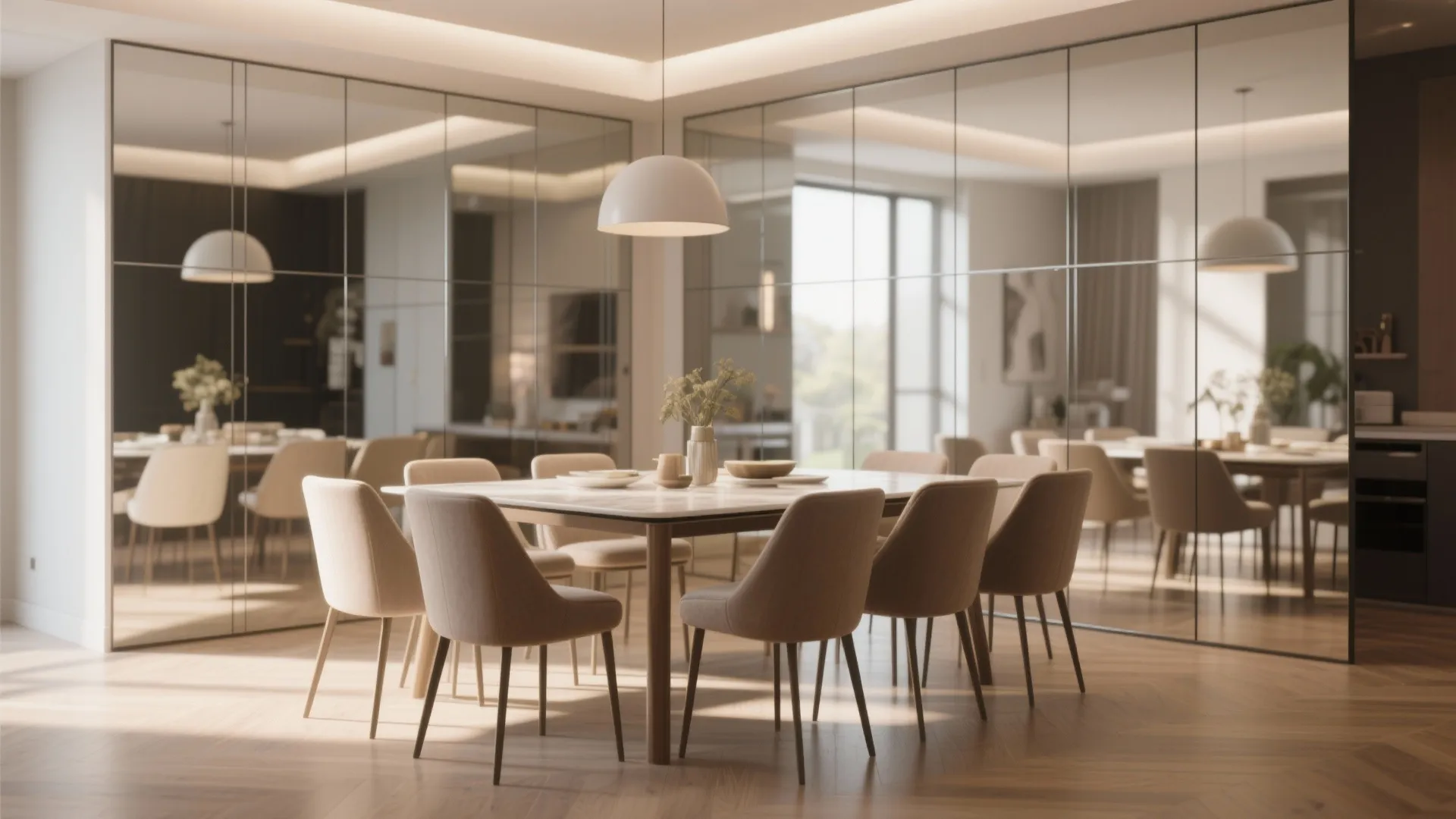 Mirrored Wall Panels