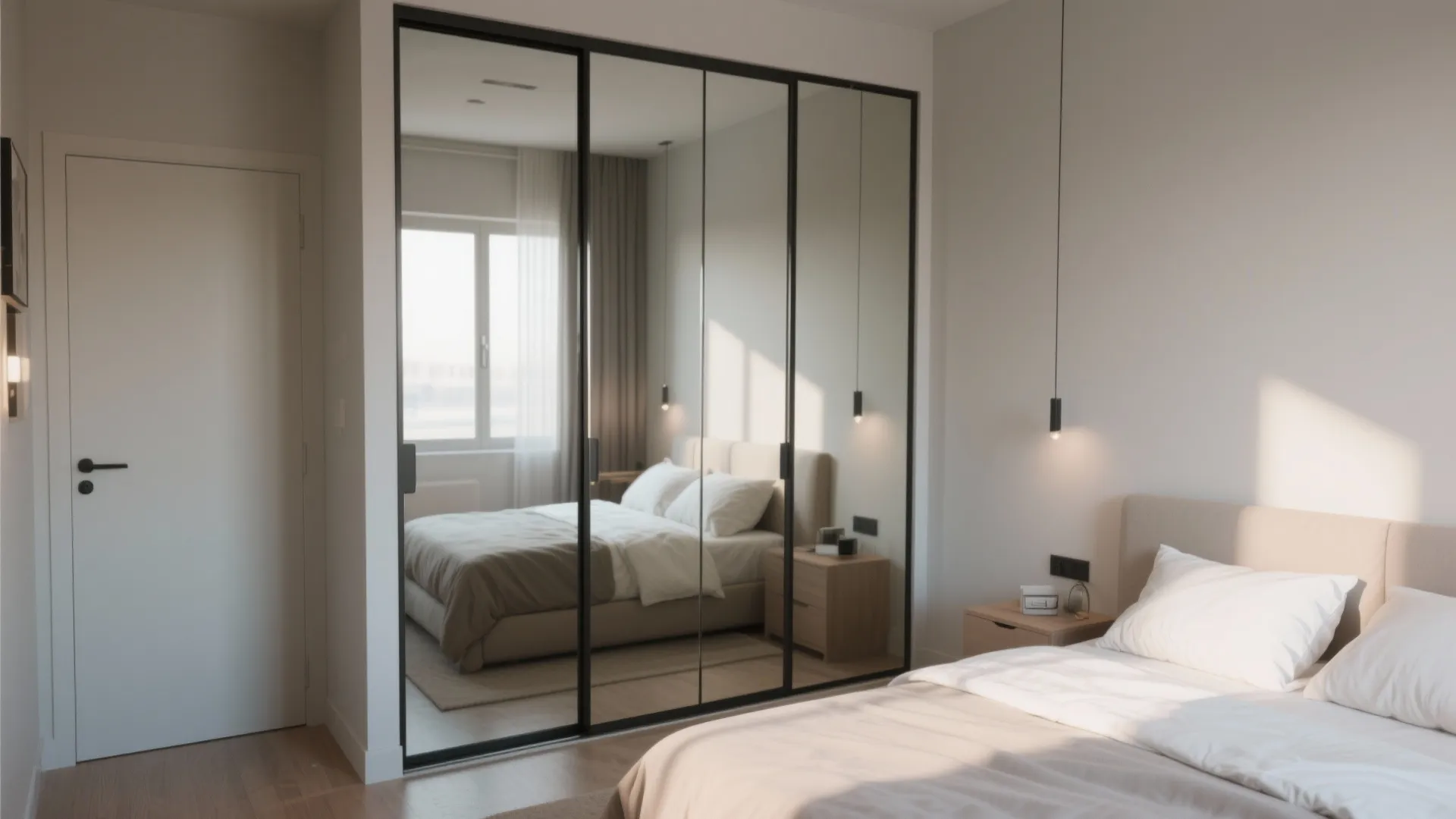 5. Mirrored Wardrobe Doors